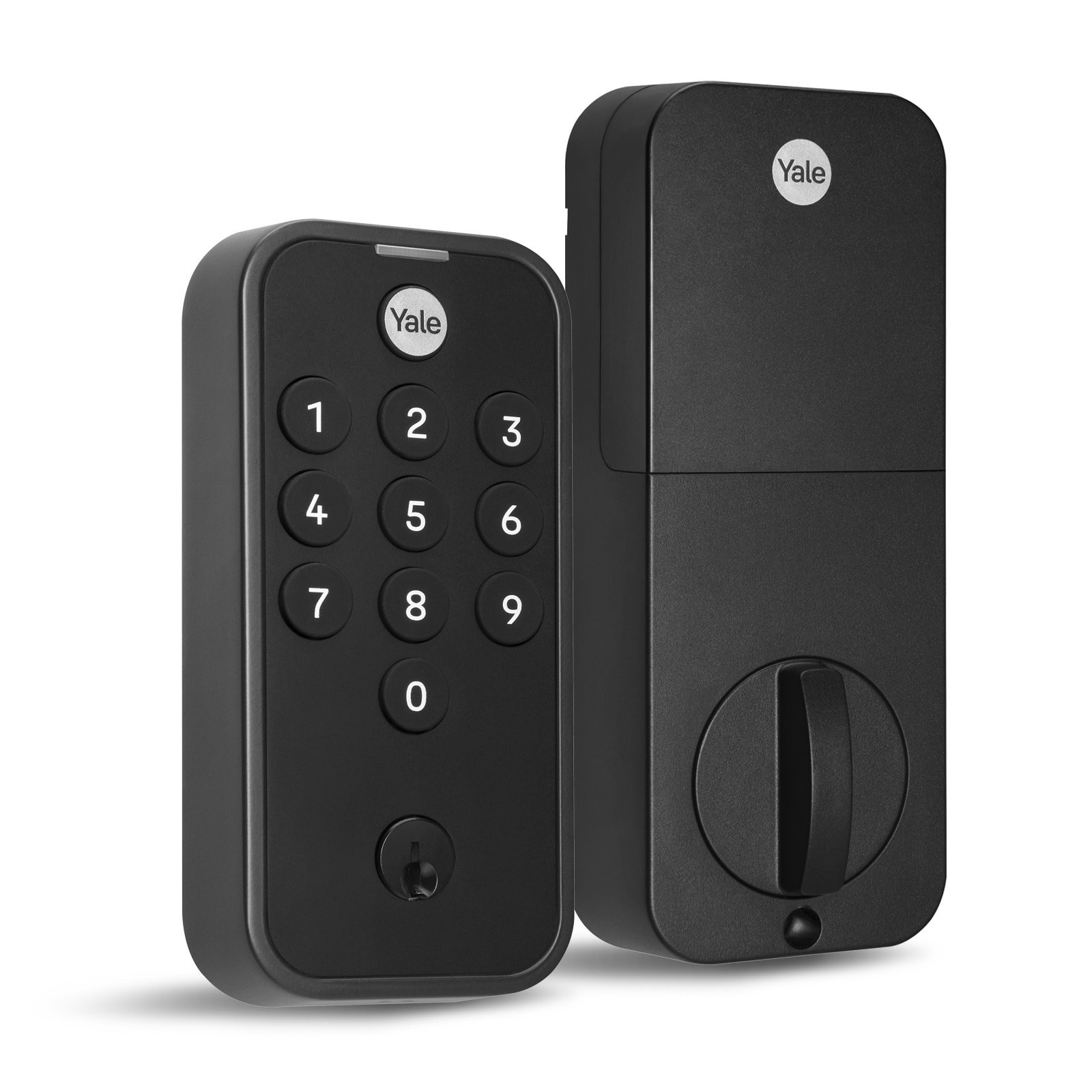 slide 1 of 6, Yale Code Black Suede Keypad Electronic Deadbolt Lock, 1 ct