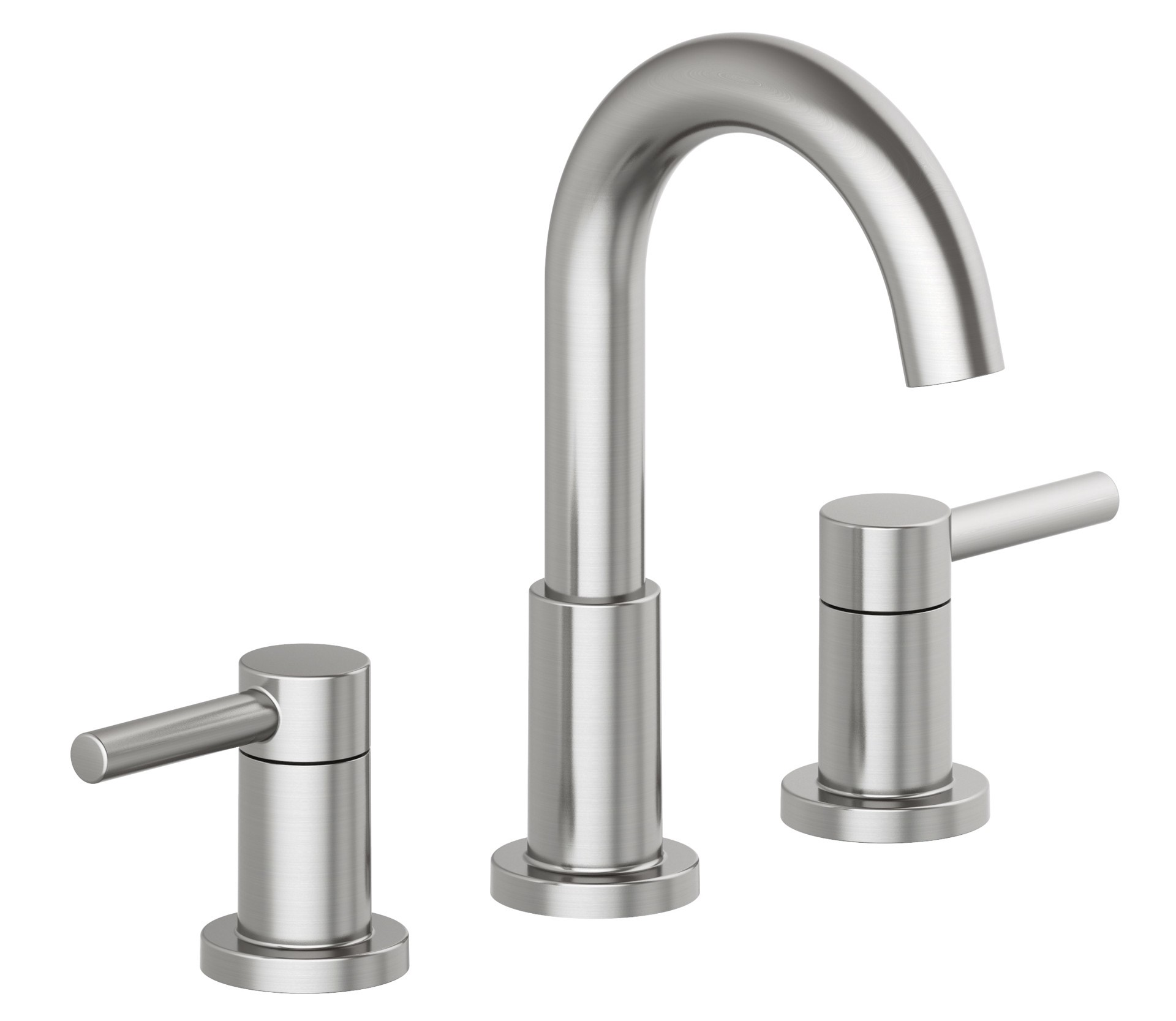 slide 6 of 6, allen + roth Harlow Simplefit Brushed Nickel PVD Widespread 2-handle WaterSense Mid-arc Residential Handle Bathroom Sink Faucet with Drain, 1 ct