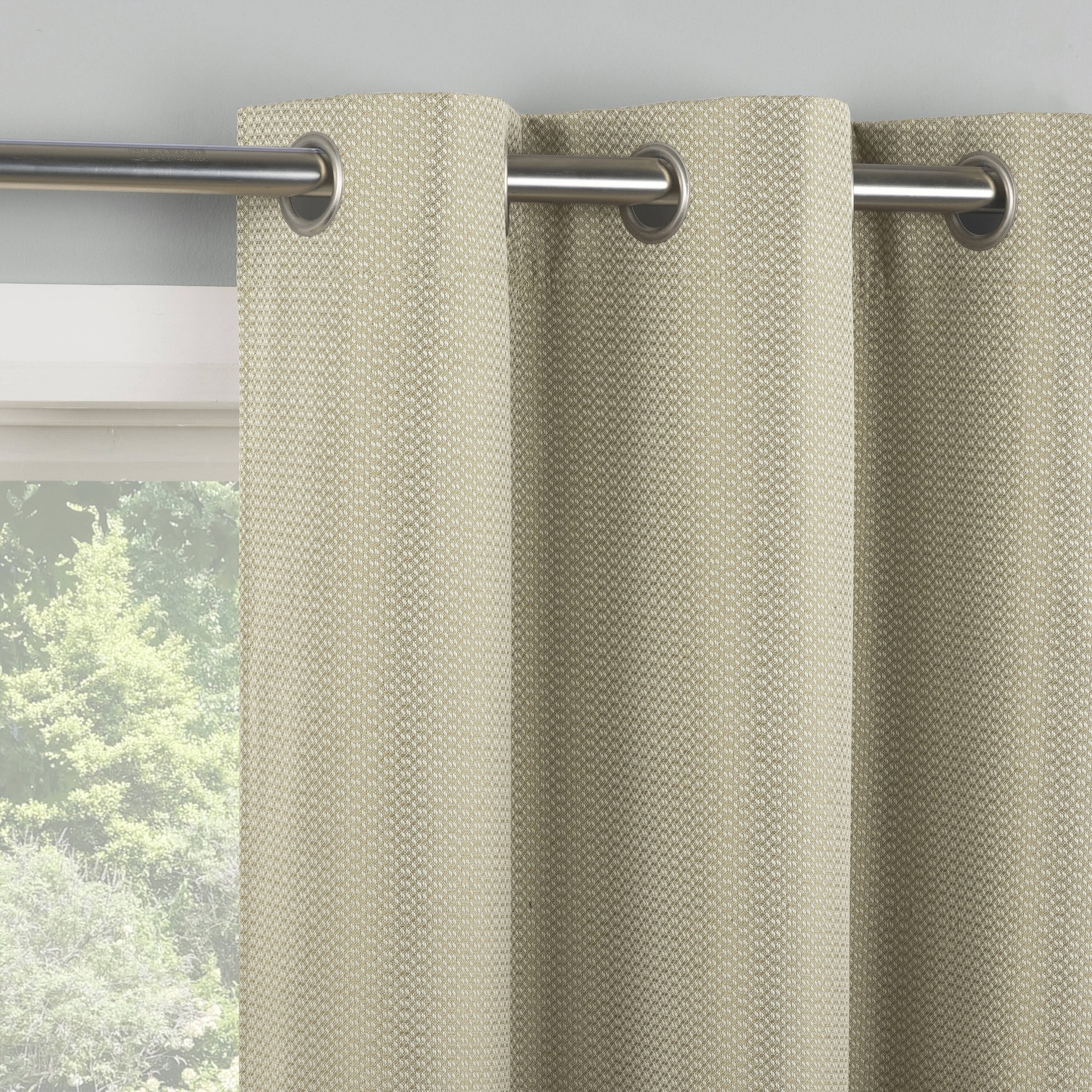 slide 2 of 6, Sun Zero 84-in Taupe Blackout Thermal lined Grommet Single curtain panel, 1 ct