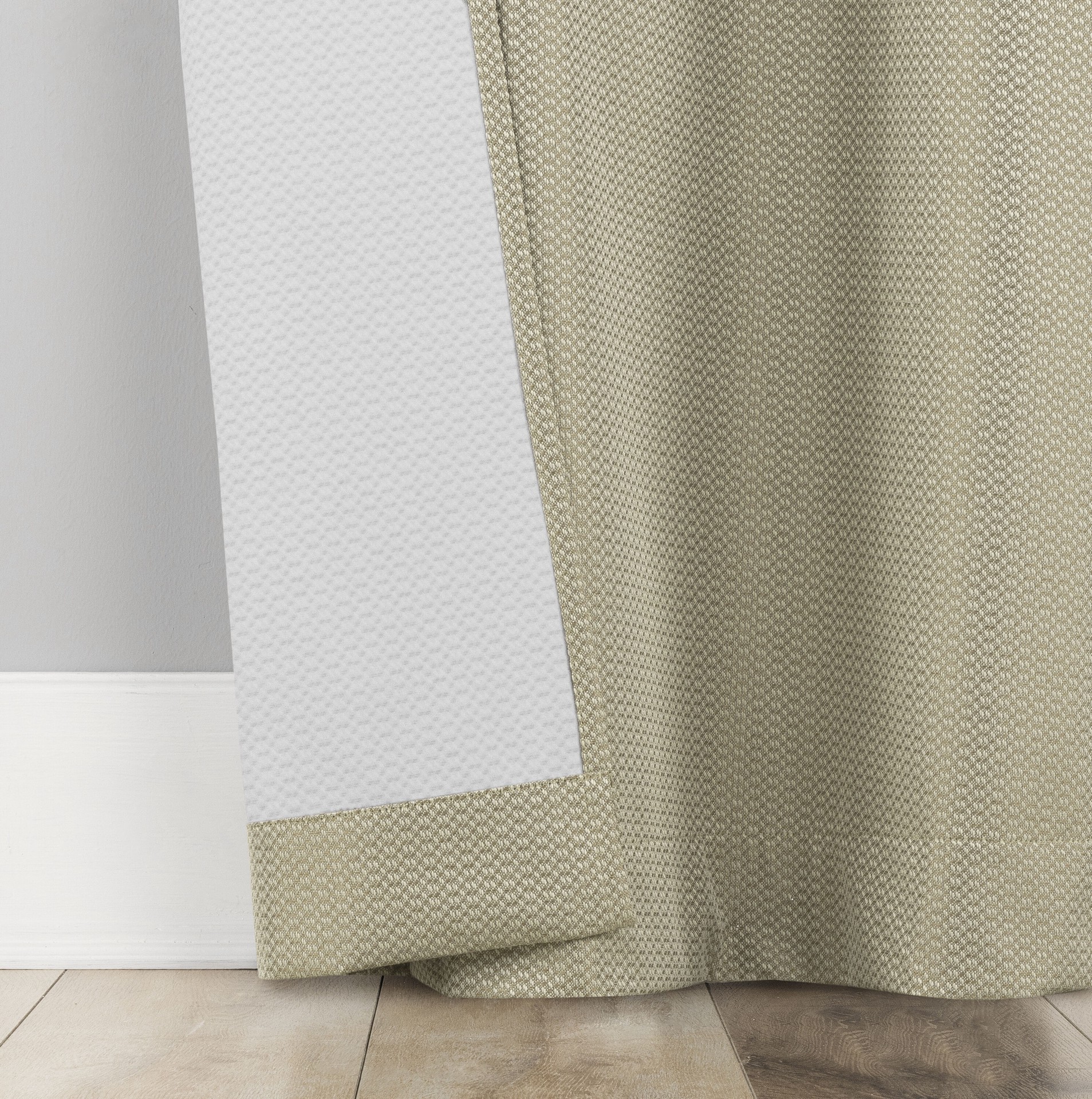 slide 4 of 6, Sun Zero 84-in Taupe Blackout Thermal lined Grommet Single curtain panel, 1 ct