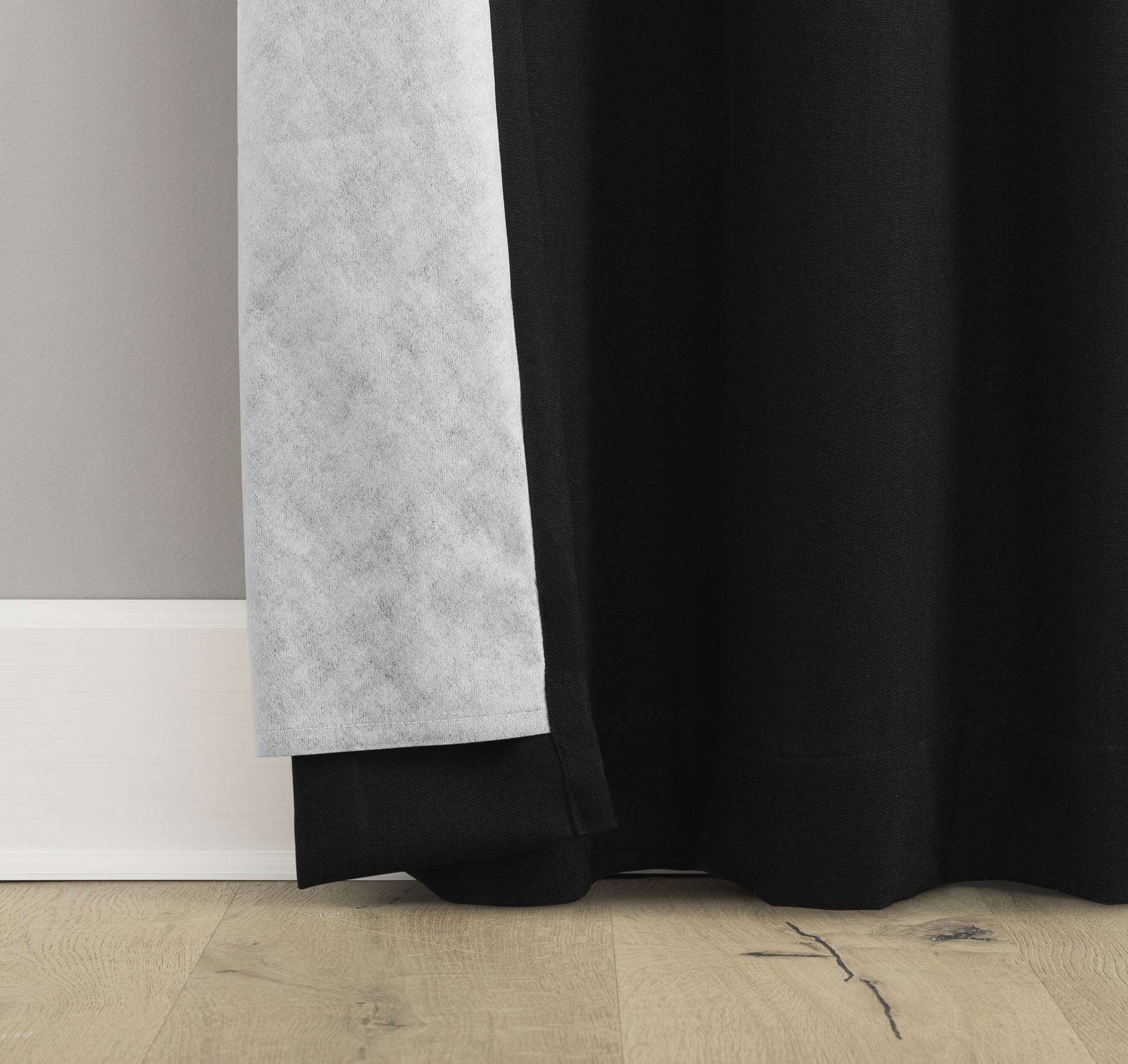 slide 5 of 6, Sun Zero 84-in Black Blackout Standard lined Back tab Curtain panel pair, 1 ct