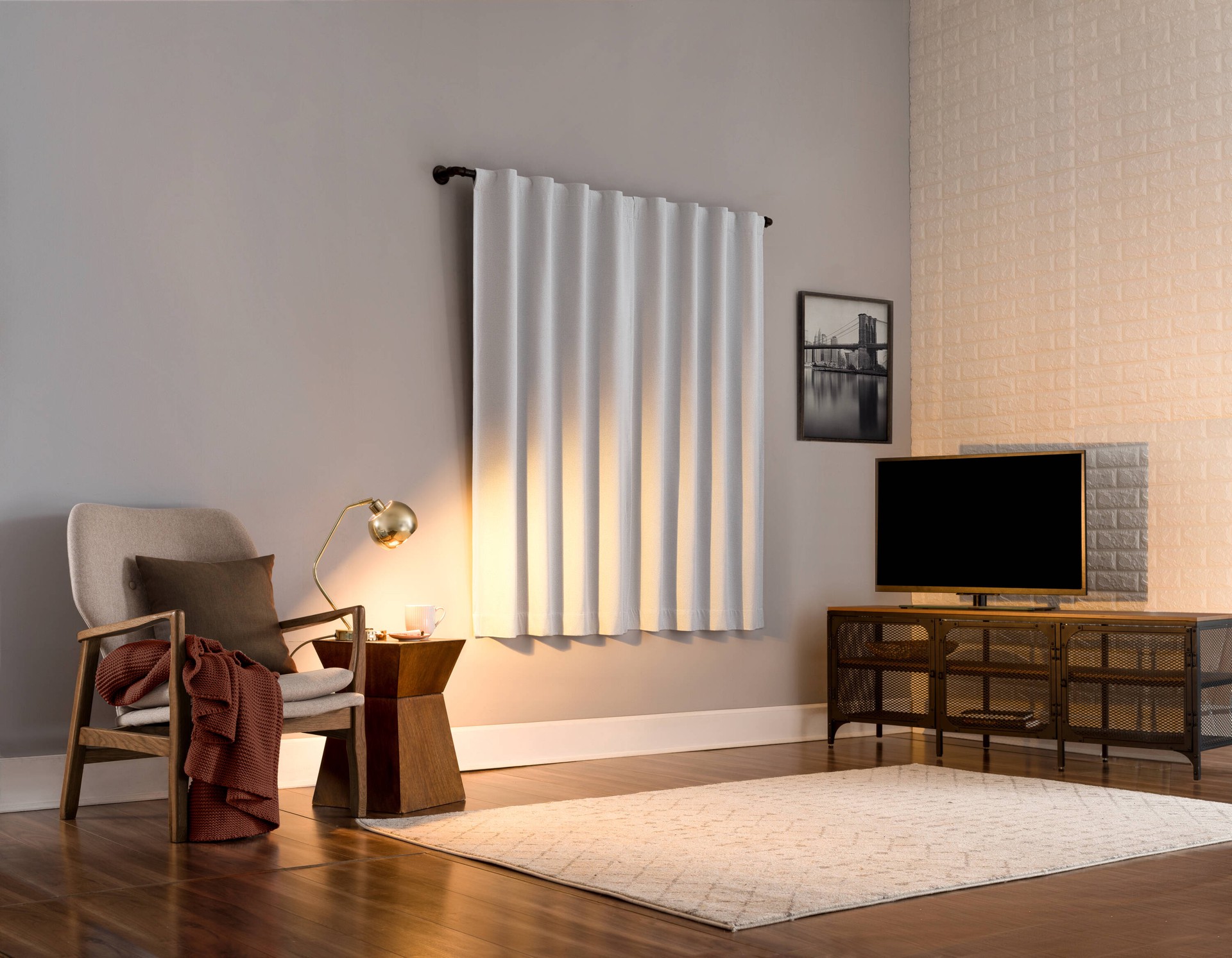 slide 6 of 6, Sun Zero 63-in Pearl Blackout Standard lined Back tab Curtain panel pair, 1 ct