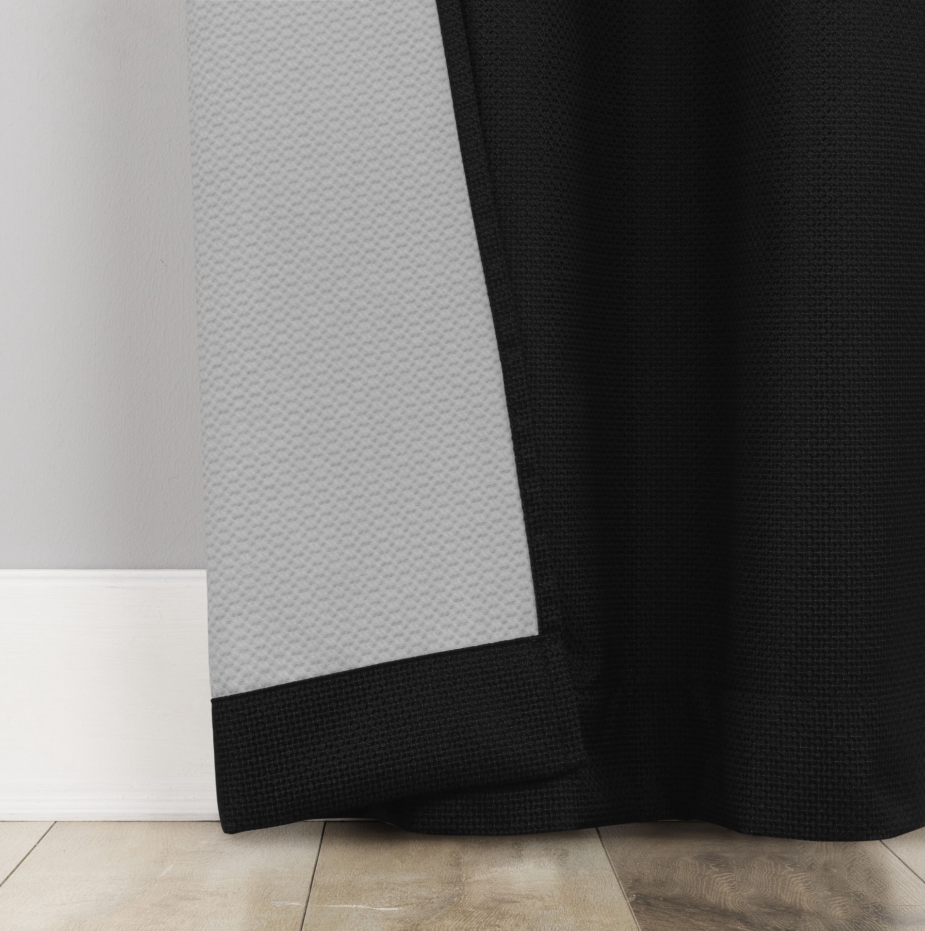slide 4 of 6, Sun Zero 63-in Black Blackout Thermal lined Grommet Single curtain panel, 1 ct