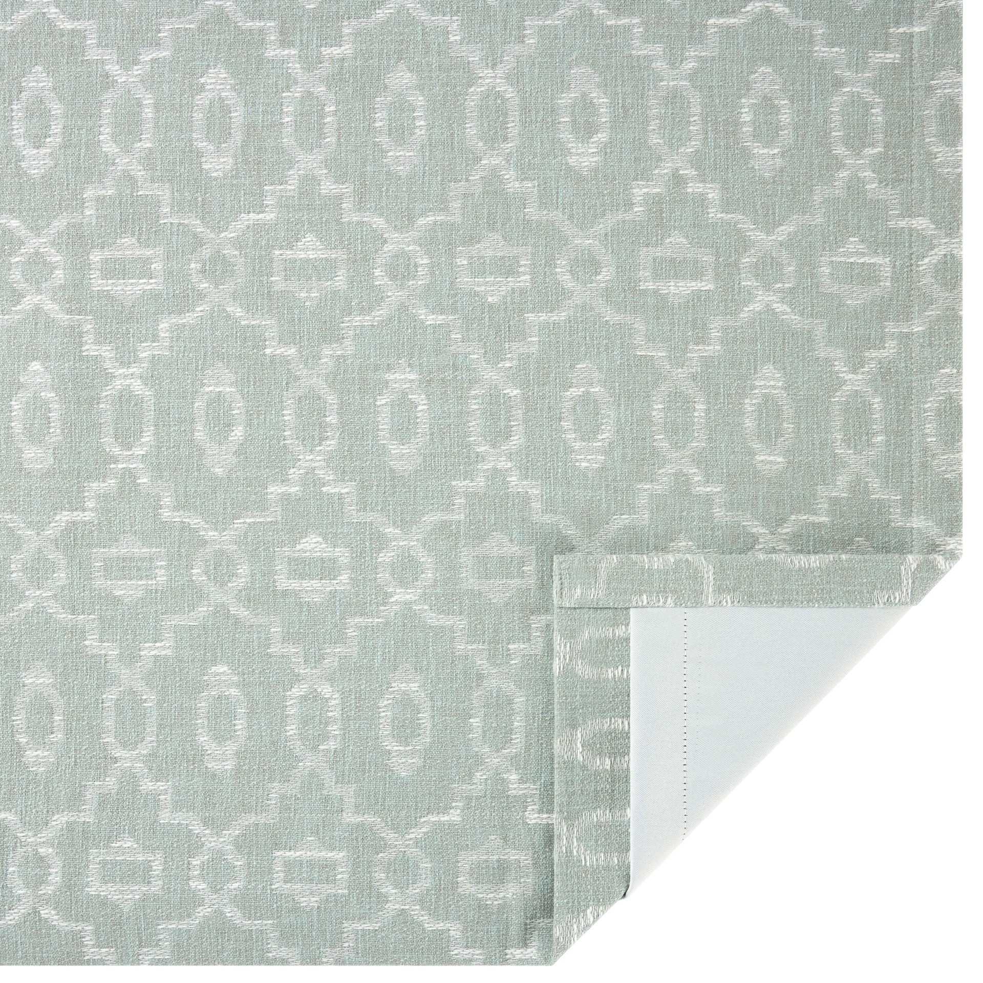 slide 3 of 5, allen + roth 84-in Green Trellis Room darkening Interlined Back tab Curtain panel pair, 1 ct