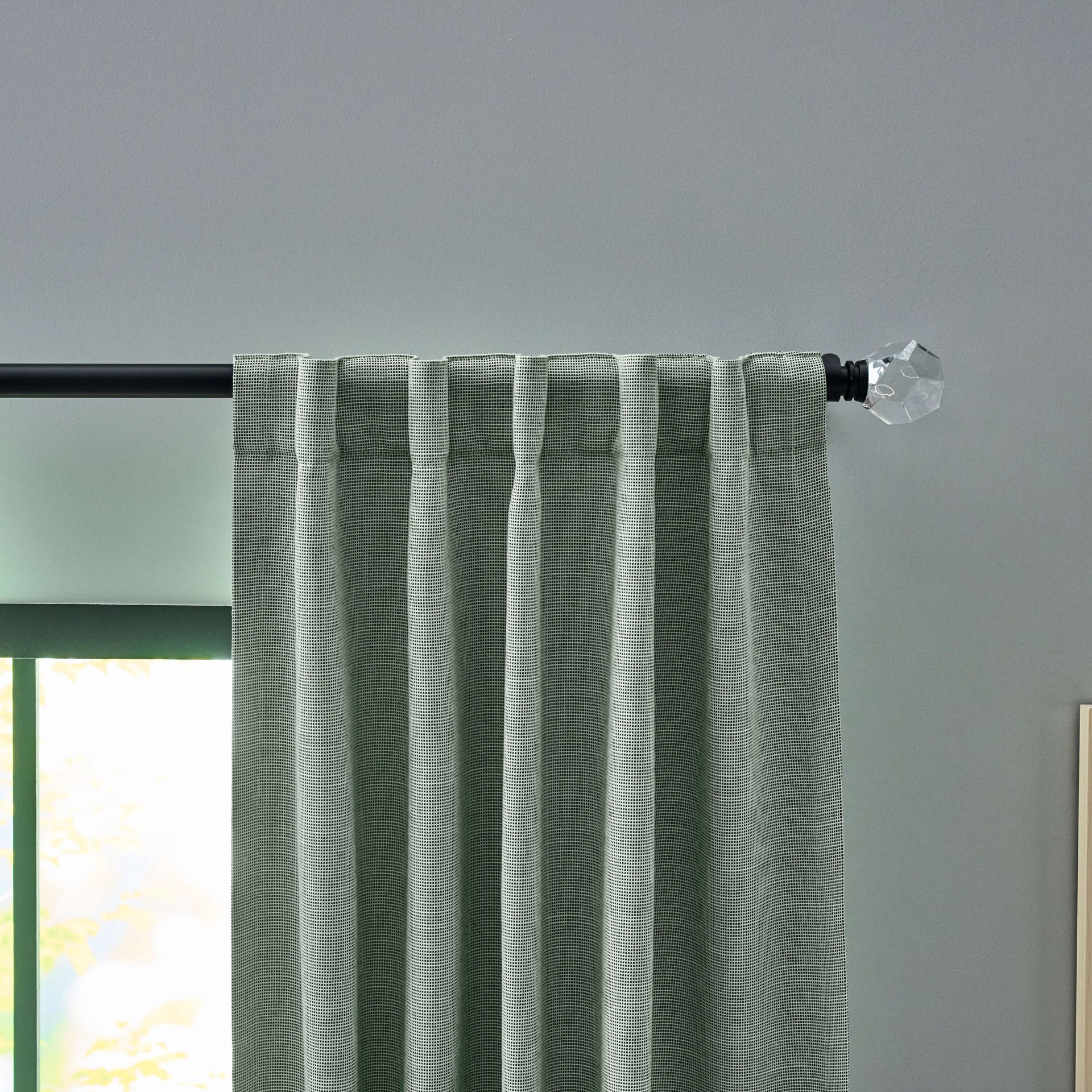 slide 4 of 5, Origin 21 84-in Green Polka dot Blackout Interlined Back tab Curtain panel pair, 1 ct