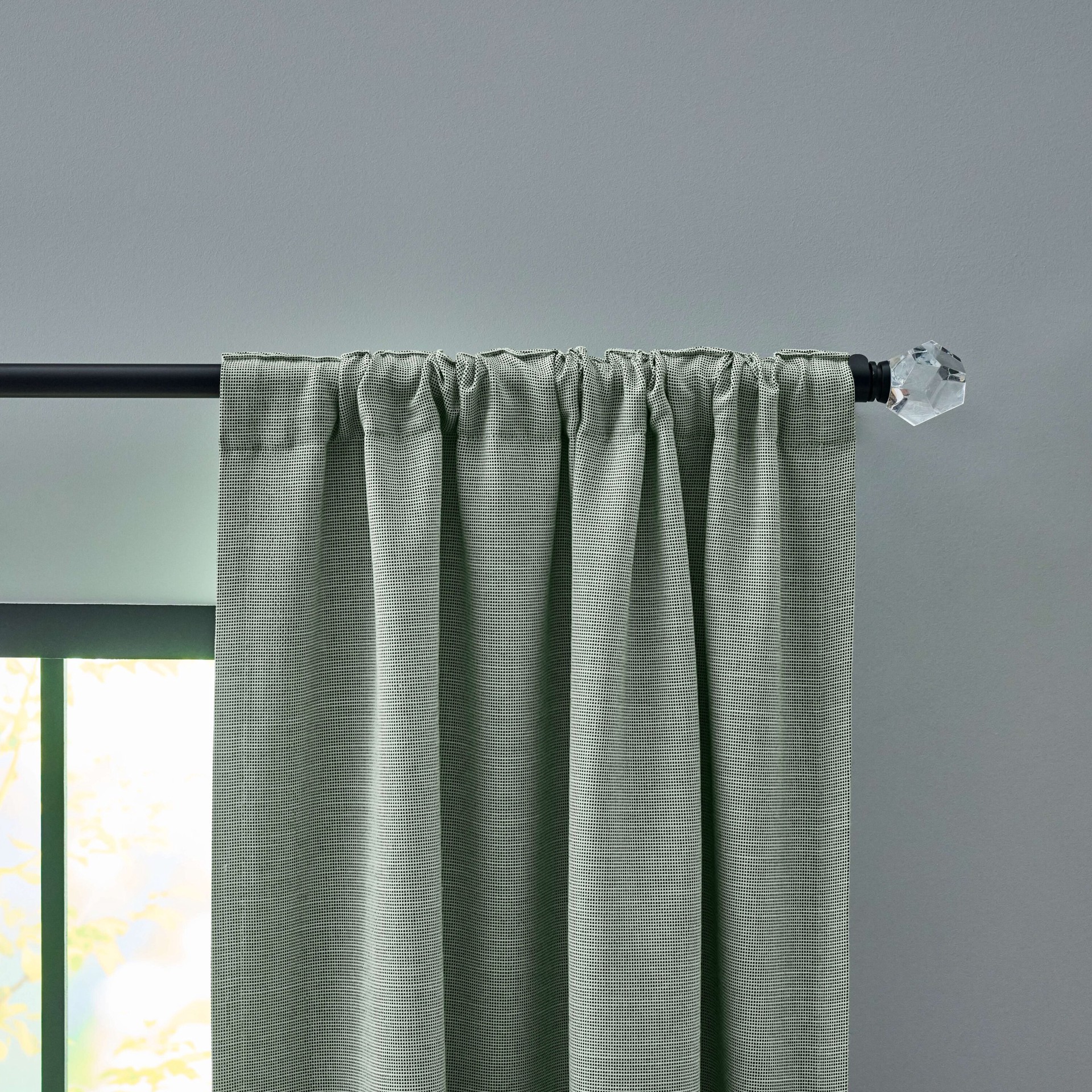 slide 5 of 5, Origin 21 84-in Green Polka dot Blackout Interlined Back tab Curtain panel pair, 1 ct