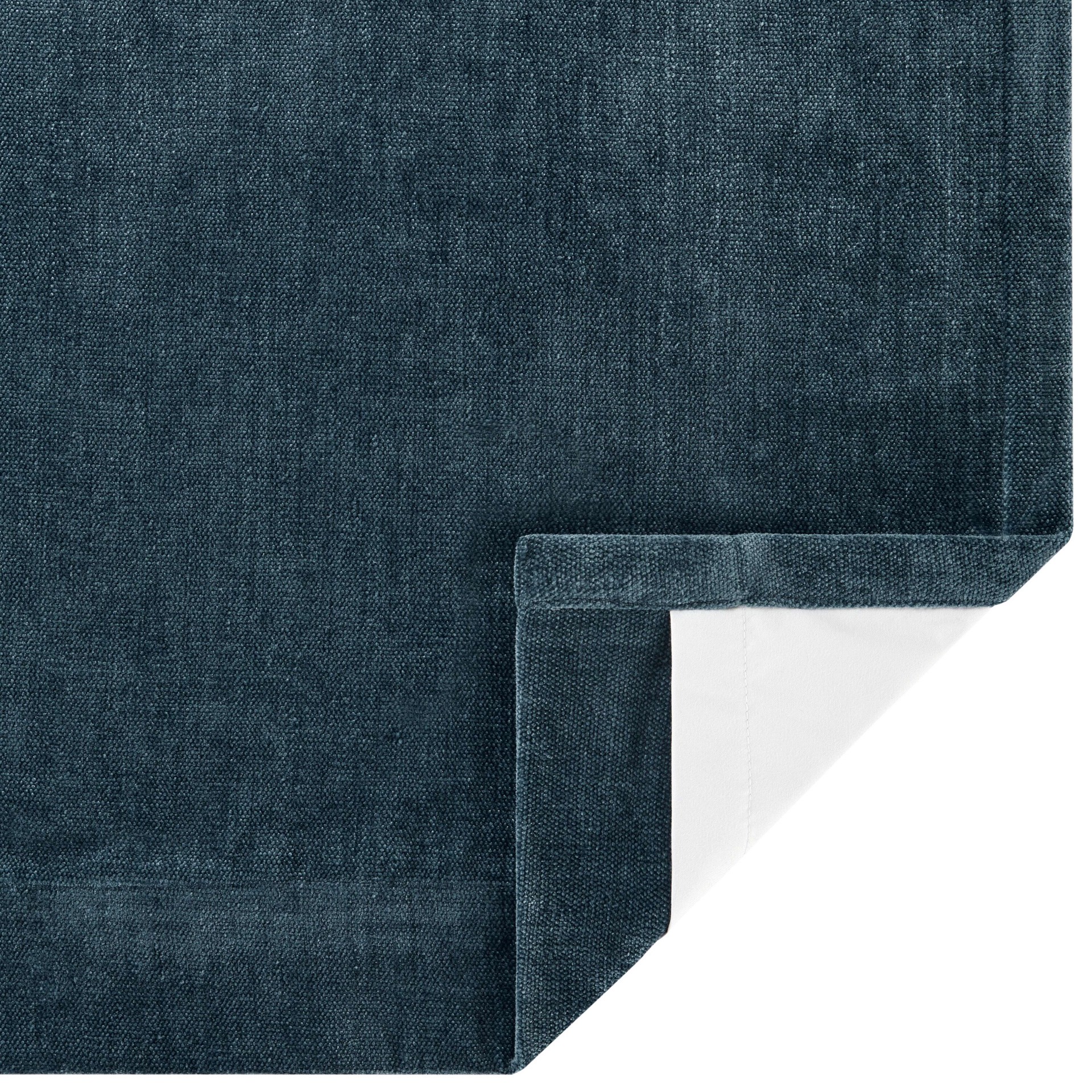 slide 3 of 5, Origin 21 84-in Teal Blackout Interlined Back tab Single curtain panel, 1 ct
