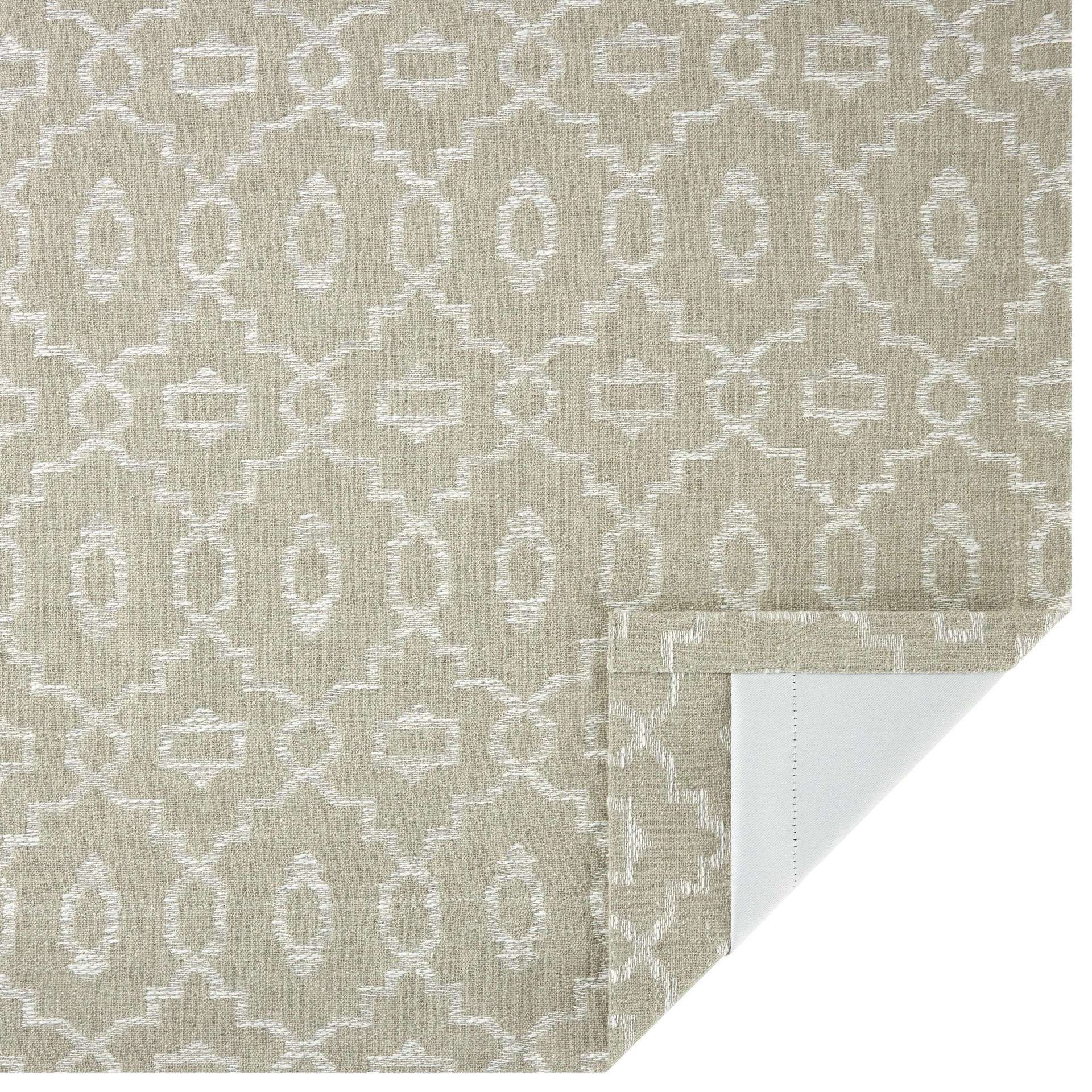 slide 3 of 5, allen + roth 84-in SAGE Trellis Room darkening Interlined Back tab Curtain panel pair, 1 ct