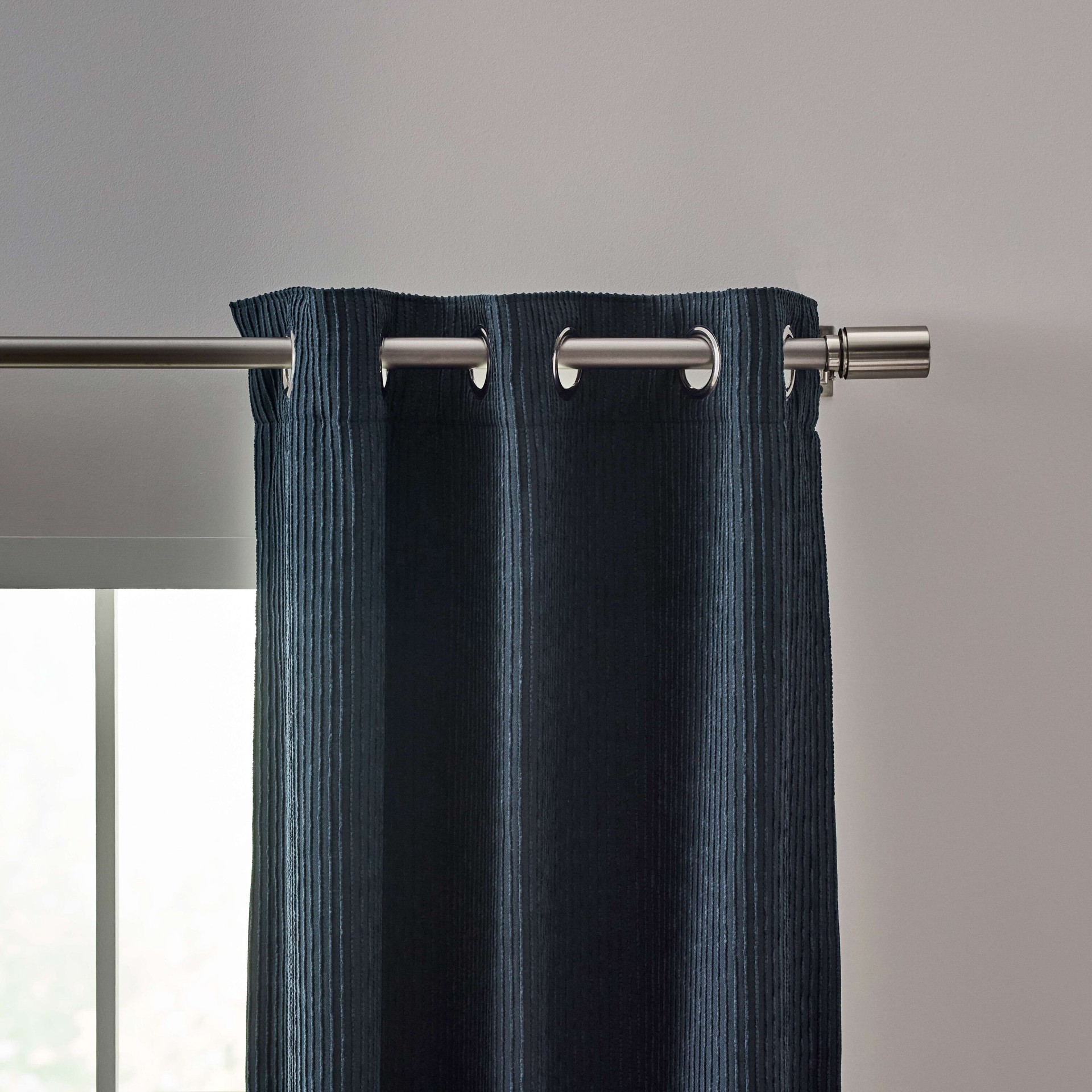 slide 4 of 4, Origin 21 84-in Navy Blue Blackout Interlined Grommet Curtain panel pair, 1 ct