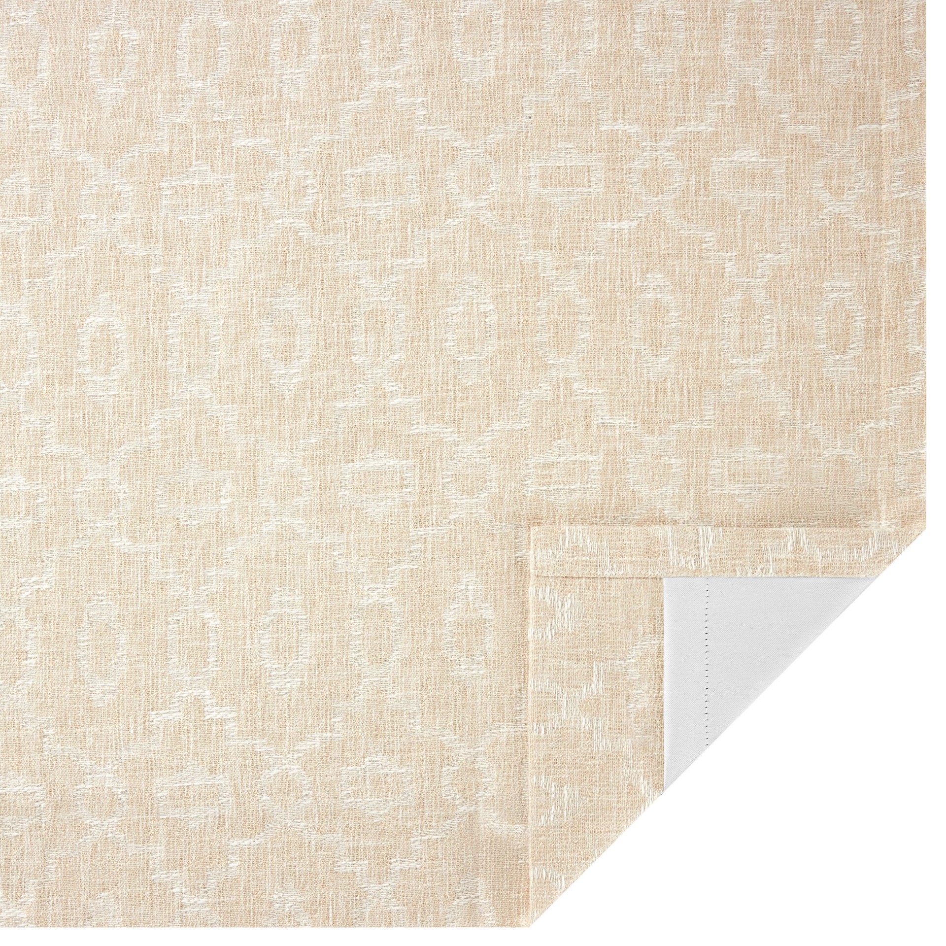 slide 3 of 5, allen + roth 84-in Linen Trellis Room darkening Interlined Back tab Curtain panel pair, 1 ct
