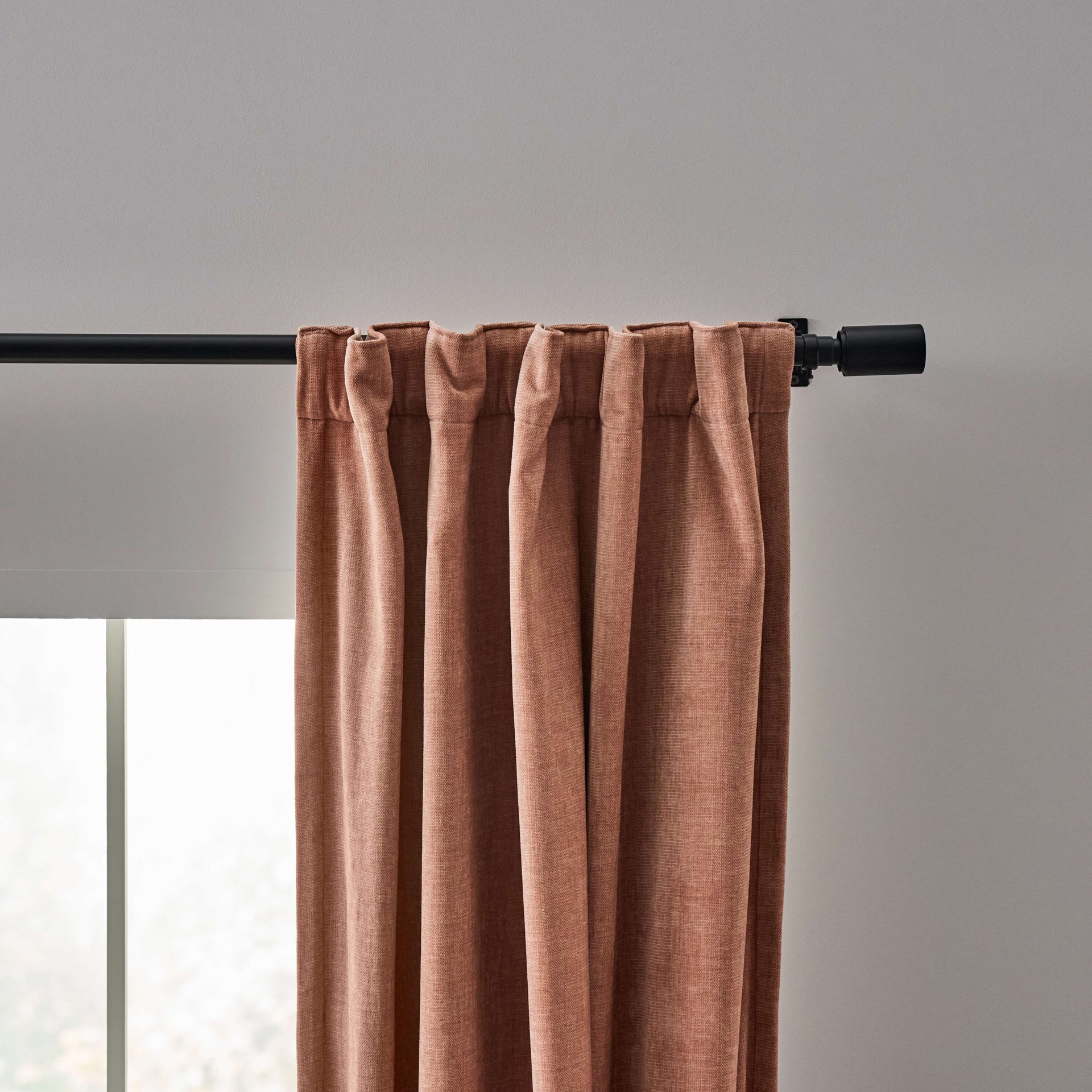 slide 4 of 5, Origin 21 84-in Blush Blackout Interlined Back tab Single curtain panel, 1 ct