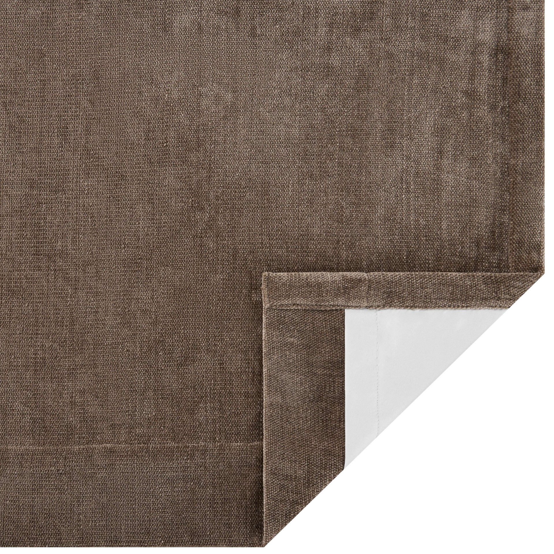 slide 3 of 5, Origin 21 84-in Taupe Blackout Interlined Back tab Single curtain panel, 1 ct