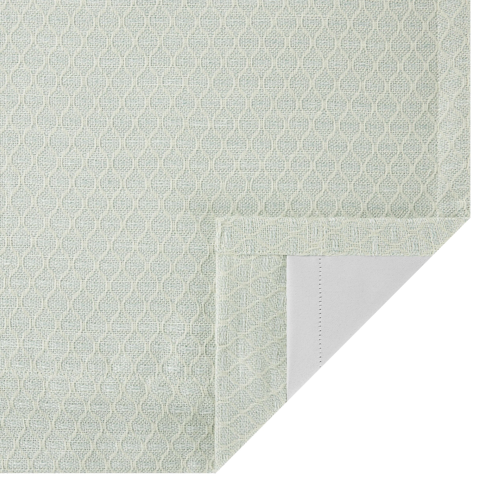 slide 3 of 5, allen + roth 84-in Turquois Trellis Room darkening Interlined Back tab Curtain panel pair, 1 ct