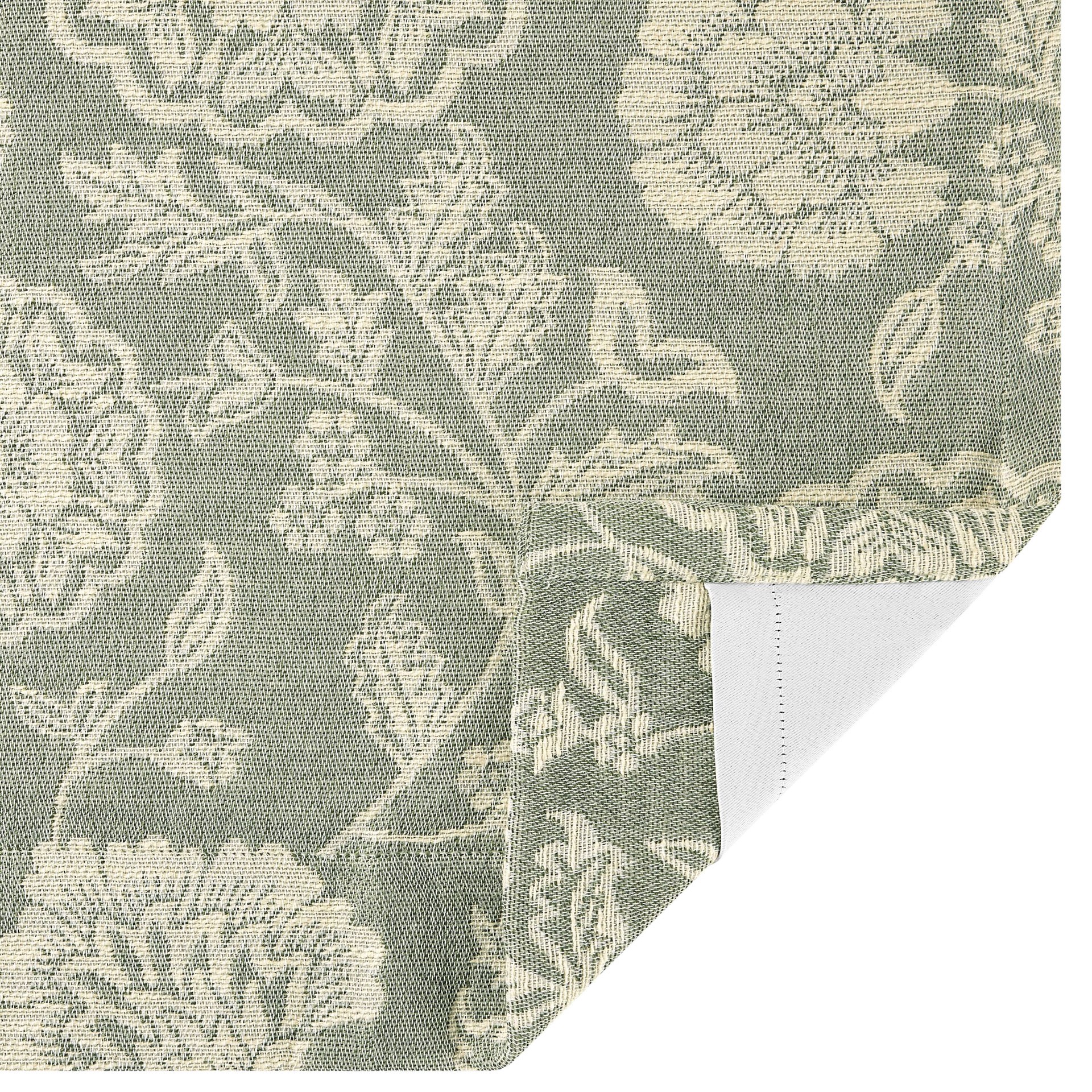 slide 3 of 5, allen + roth 84-in Dark Sage Floral Room darkening Interlined Back tab Single curtain panel, 1 ct