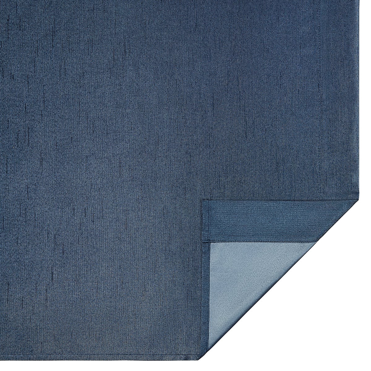 slide 3 of 4, Style Selections 84-in Insignia Blue Blackout Rod pocket Curtain panel pair, 1 ct
