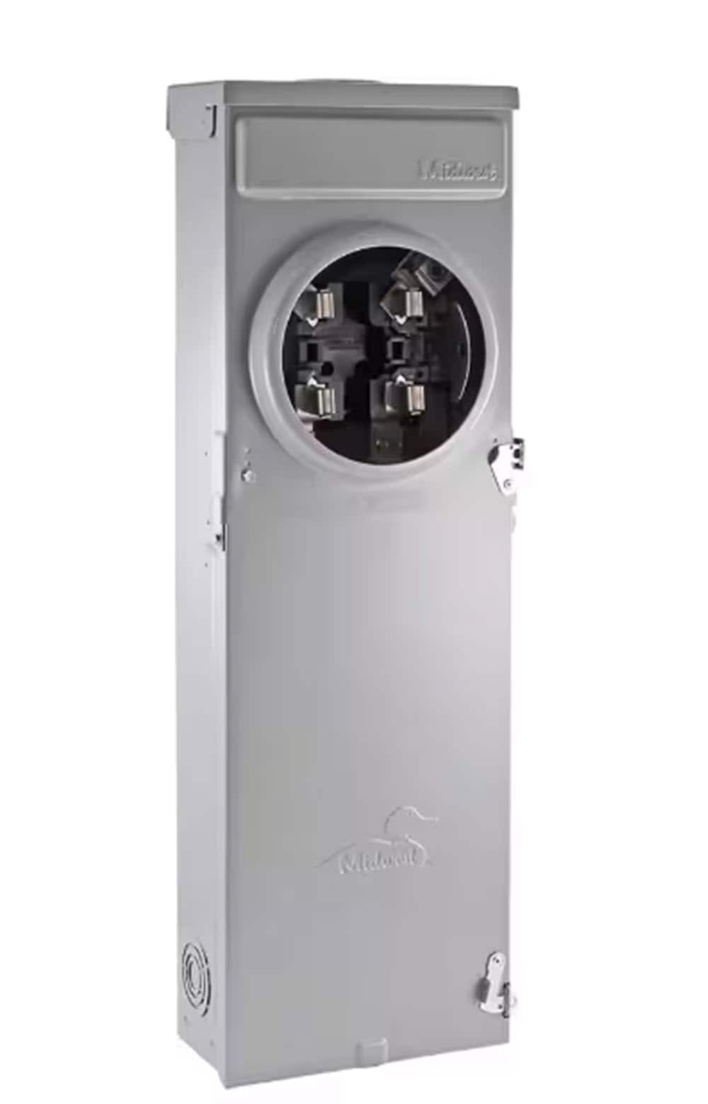 slide 1 of 1, Midwest 200 -Amp 4 -Spaces 8 -Circuit Outdoor Main Breaker Meter Combo Load Center, 1 ct