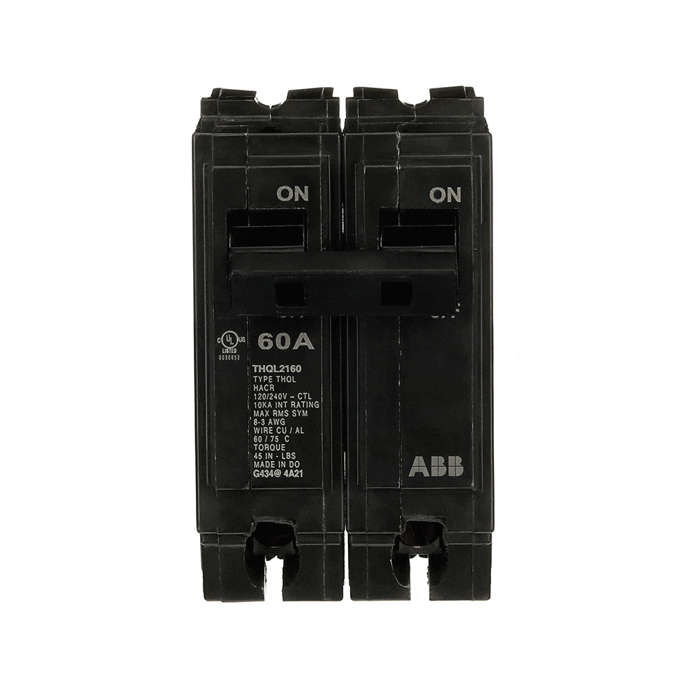 slide 3 of 6, ABB 60-amp 2 -Pole Standard trip Circuit Breaker, 1 ct