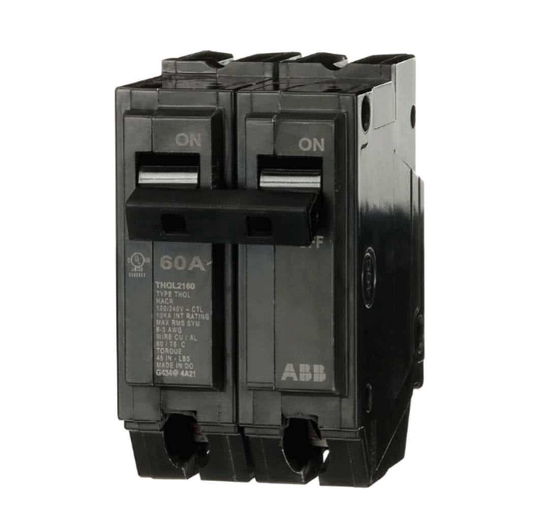 slide 4 of 6, ABB 60-amp 2 -Pole Standard trip Circuit Breaker, 1 ct