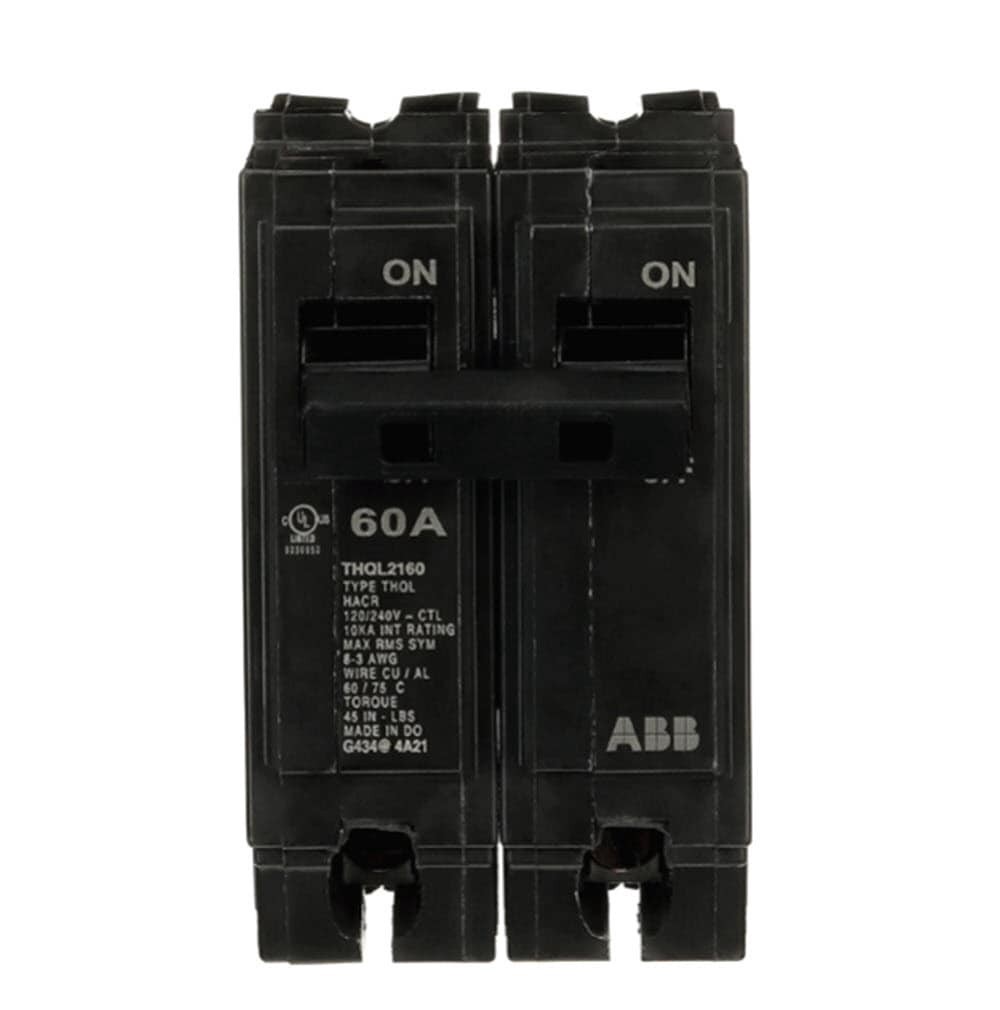 slide 1 of 6, ABB 60-amp 2 -Pole Standard trip Circuit Breaker, 1 ct