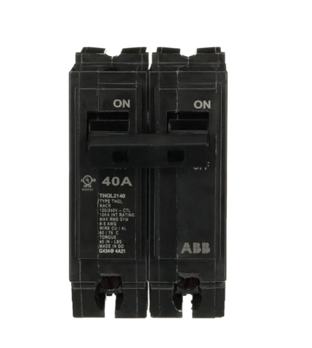slide 1 of 6, ABB 40-amp 2 -Pole Standard trip Circuit Breaker, 1 ct
