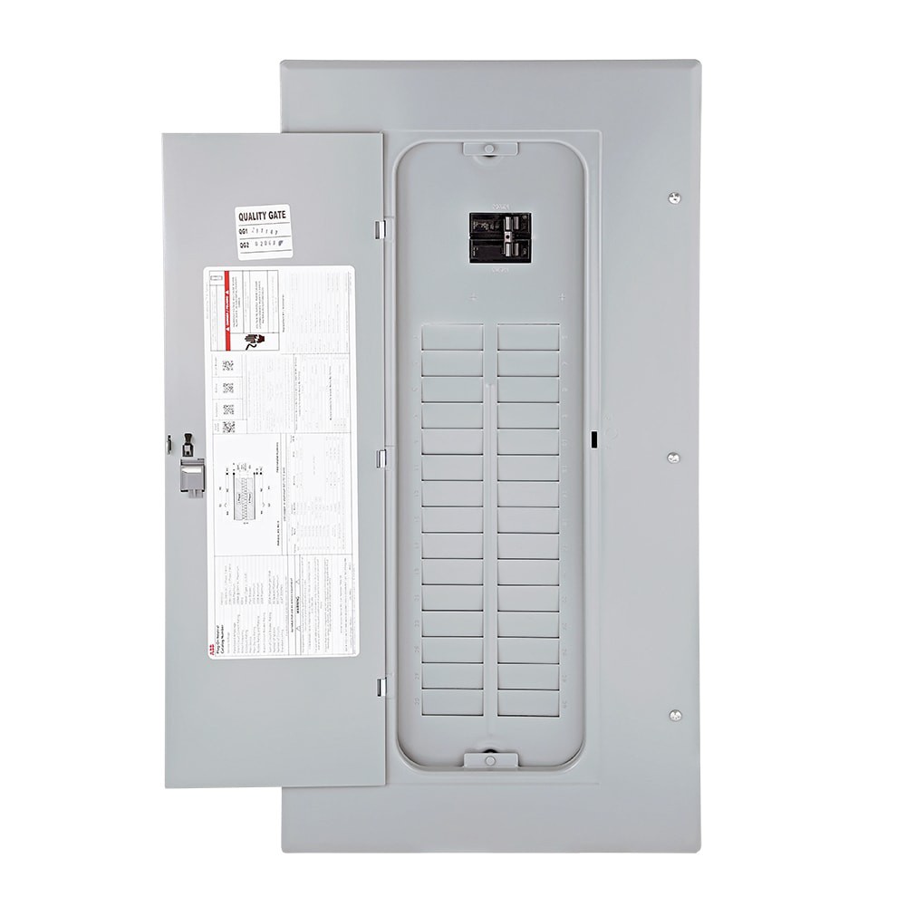 slide 1 of 6, ABB ReliaHome P-Series 100 -Amp 30 -Spaces 60 -Circuit Indoor Main Breaker Plug-On Neutral Load Center, 1 ct