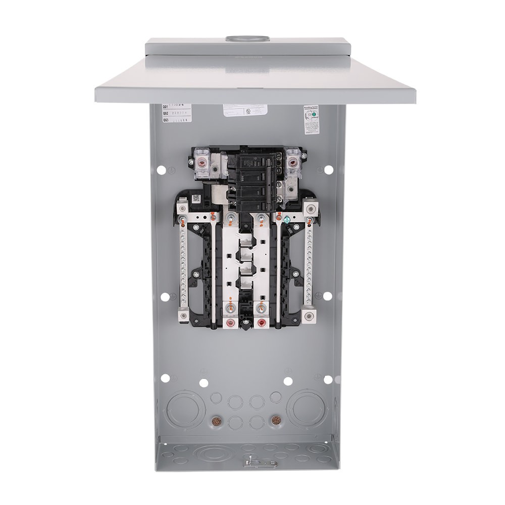 slide 5 of 6, ABB ReliaHome P-Series 200 -Amp 8 -Spaces 16 -Circuit Outdoor Main Breaker Plug-On Neutral Load Center, 1 ct