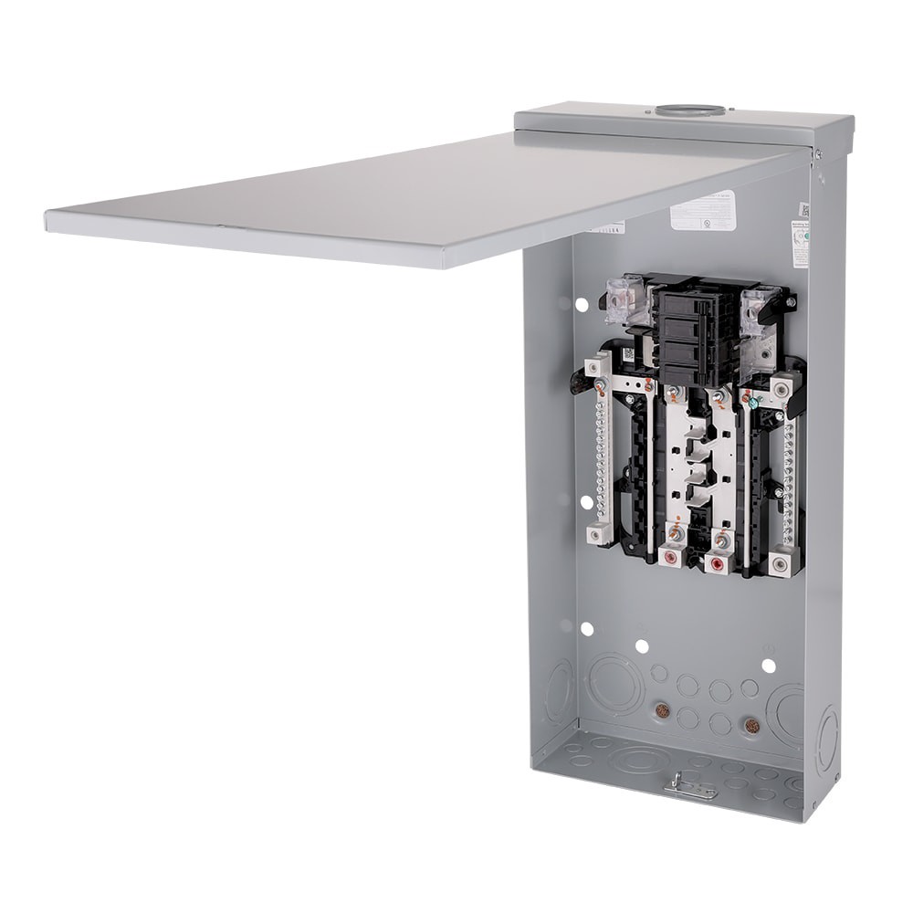 slide 6 of 6, ABB ReliaHome P-Series 200 -Amp 8 -Spaces 16 -Circuit Outdoor Main Breaker Plug-On Neutral Load Center, 1 ct