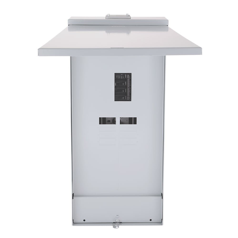 slide 1 of 6, ABB ReliaHome P-Series 200 -Amp 8 -Spaces 16 -Circuit Outdoor Main Breaker Plug-On Neutral Load Center, 1 ct