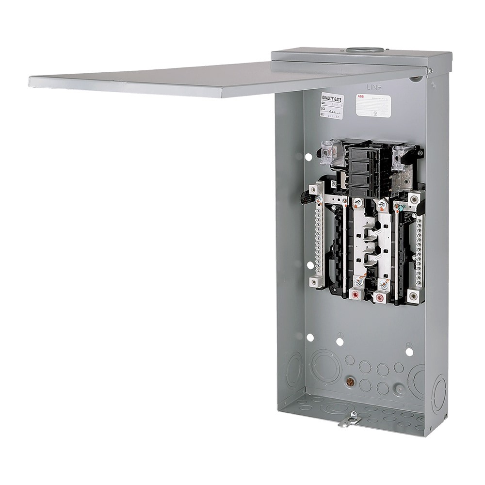 slide 6 of 6, ABB ReliaHome P-Series 150 -Amp 8 -Spaces 16 -Circuit Outdoor Main Breaker Plug-On Neutral Load Center, 1 ct