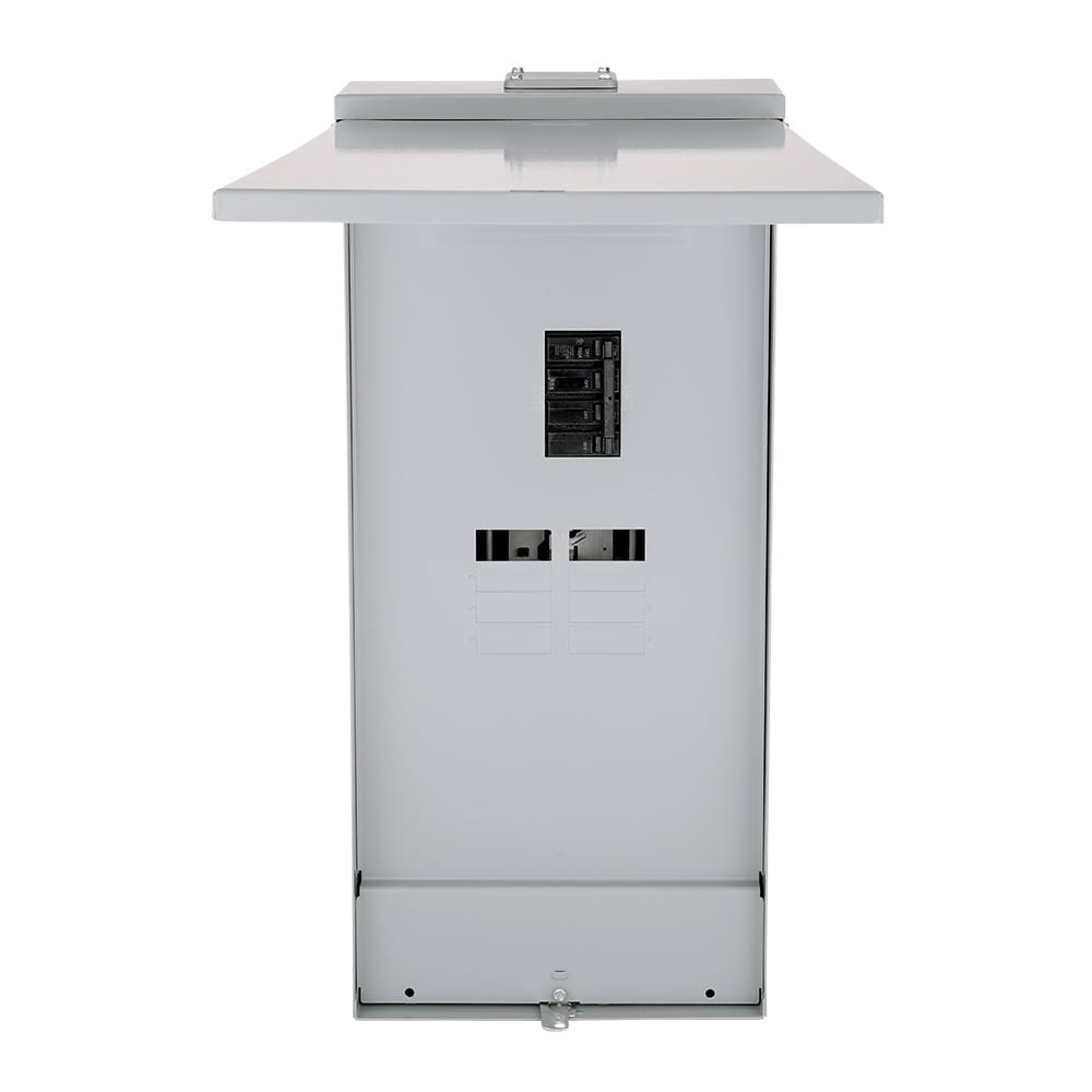 slide 1 of 6, ABB ReliaHome P-Series 150 -Amp 8 -Spaces 16 -Circuit Outdoor Main Breaker Plug-On Neutral Load Center, 1 ct