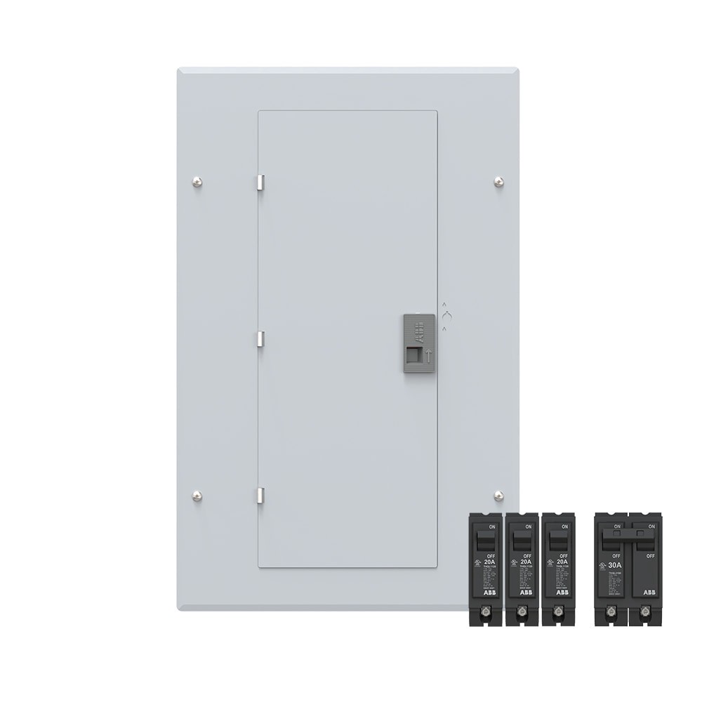 slide 6 of 6, ABB ReliaHome P-Series 200 -Amp 20 -Spaces 40 -Circuit Indoor Main Breaker Plug-On Neutral Load Center (Value Pack), 1 ct