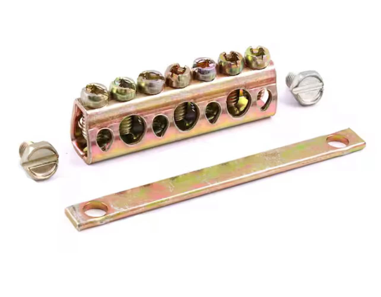 slide 2 of 3, ABB 7 Terminal Aluminum Ground bar kit, 1 ct