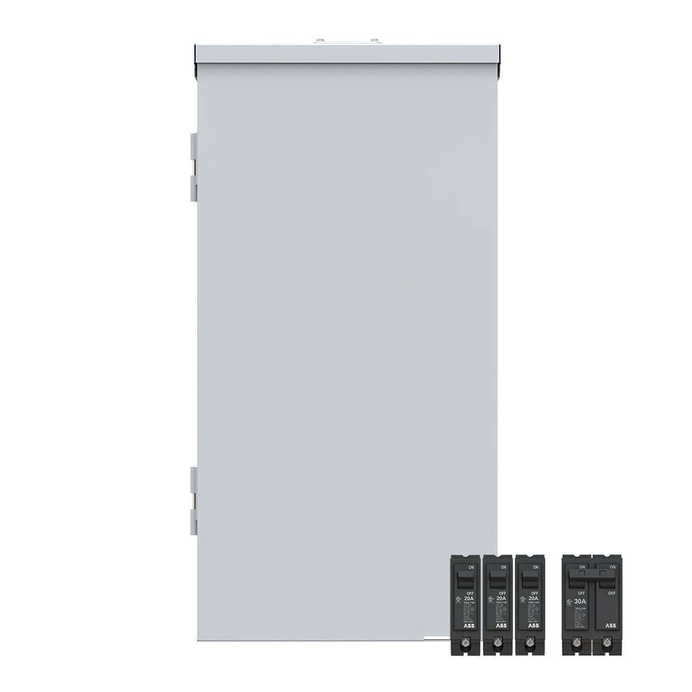 slide 5 of 6, ABB ReliaHome P-Series 200 -Amp 20 -Spaces 40 -Circuit Outdoor Main Breaker Plug-On Neutral Load Center (Value Pack), 1 ct