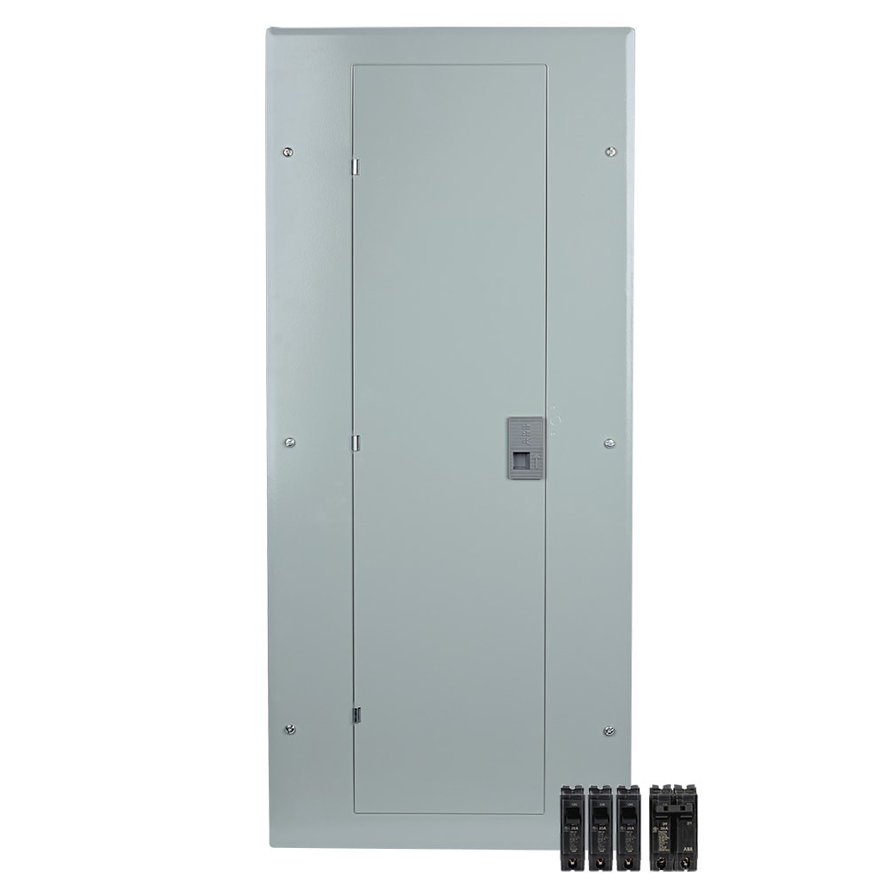 slide 6 of 6, ABB ReliaHome P-Series 200 -Amp 30 -Spaces 60 -Circuit Indoor Main Breaker Plug-On Neutral Load Center (Value Pack), 1 ct