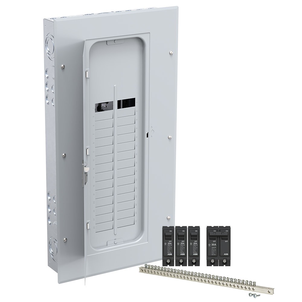 slide 6 of 6, ABB ReliaHome P-Series 200 -Amp 30 -Spaces 60 -Circuit Indoor Main Lug Plug-On Neutral Load Center (Value Pack), 1 ct