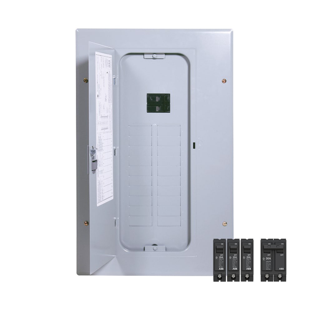 slide 5 of 6, ABB ReliaHome P-Series 100 -Amp 20 -Spaces 40 -Circuit Indoor Main Breaker Plug-On Neutral Load Center (Value Pack), 1 ct