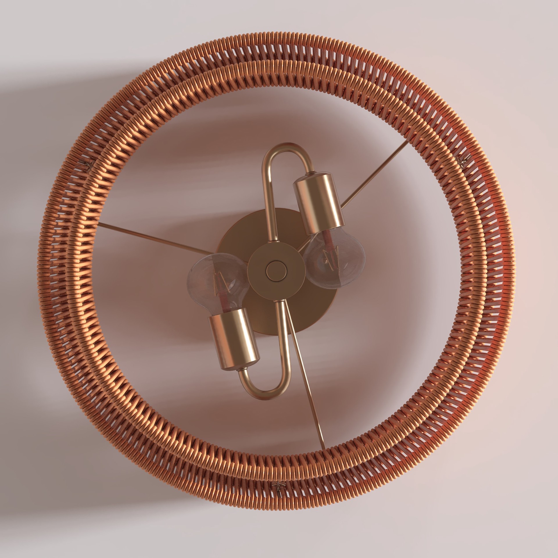 slide 3 of 6, allen + roth MILLS 2 -Light 15.2-in Brushed Gold Semi Flush Mount Light, 1 ct