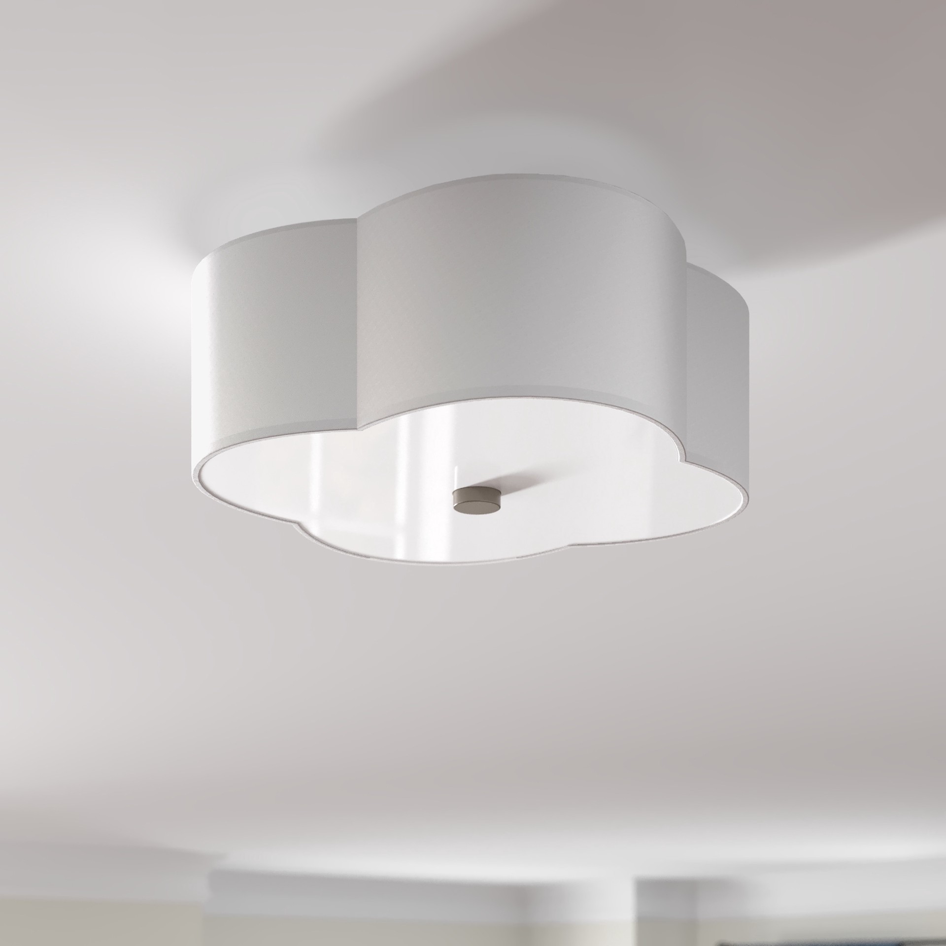 slide 5 of 6, allen + roth FLEMING 2 -Light 12.75-in Brushed Nickel Semi Flush Mount Light, 1 ct