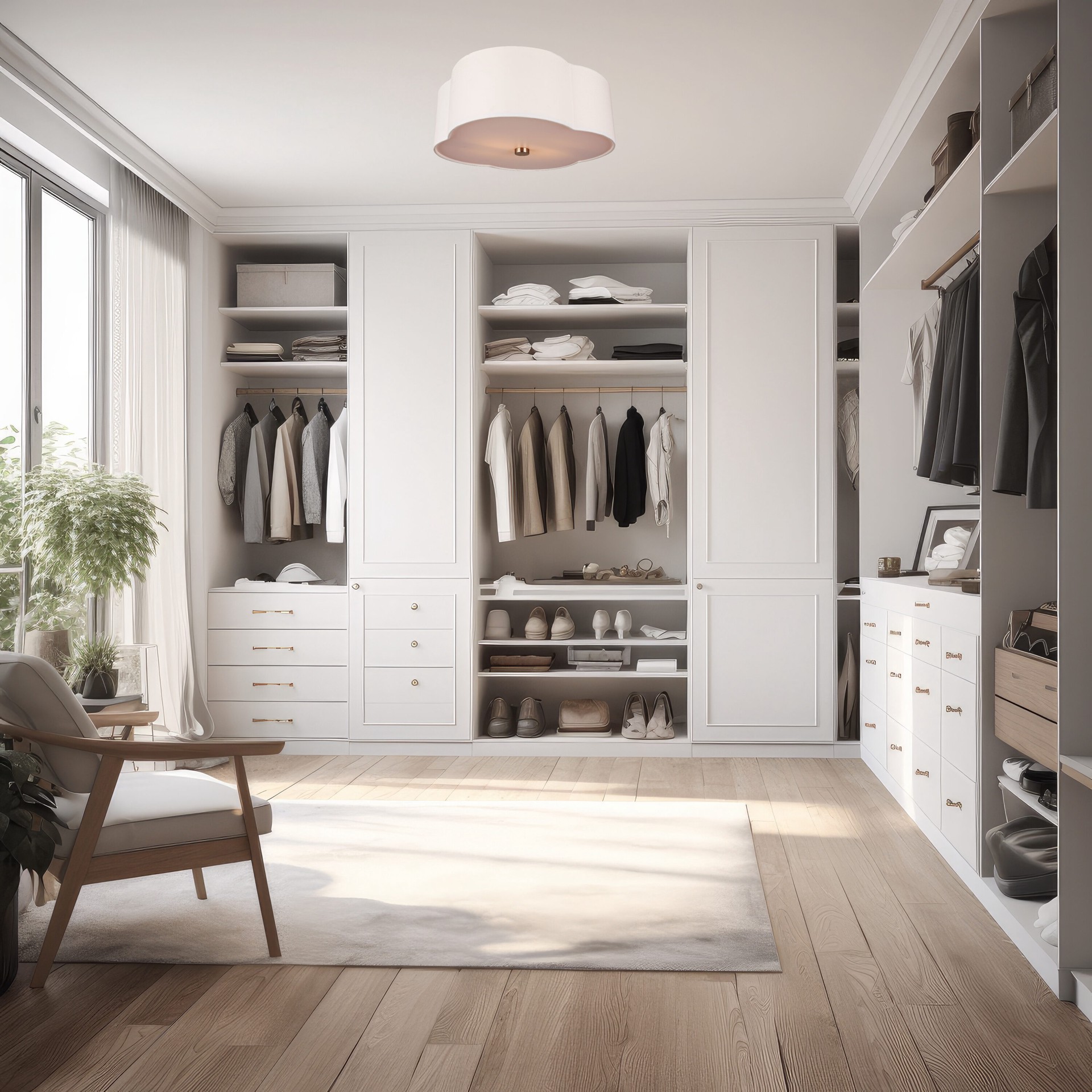 slide 1 of 6, allen + roth FLEMING 2 -Light 12.75-in Brushed Nickel Semi Flush Mount Light, 1 ct