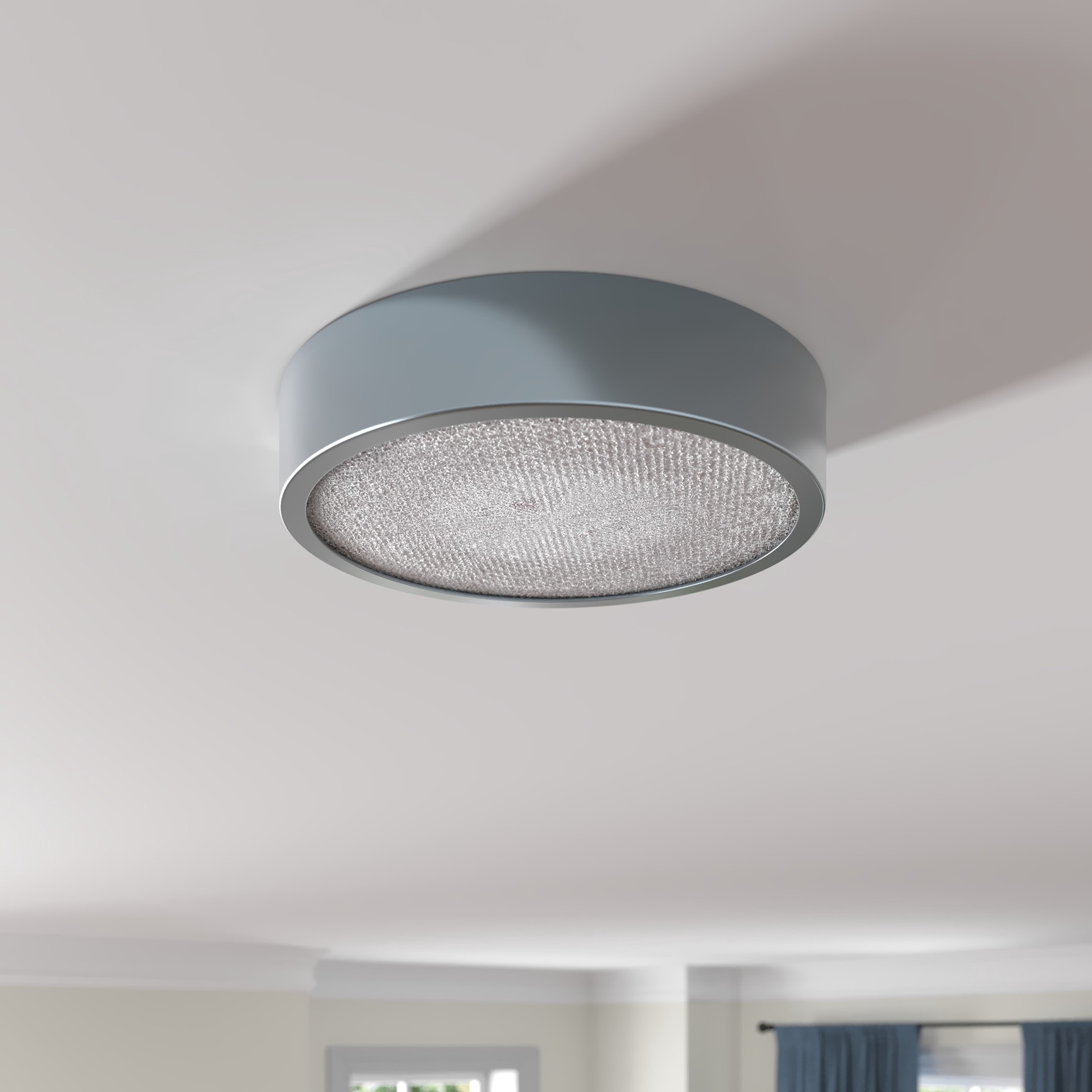 slide 5 of 6, allen + roth HOLLAND 13-in Polished Chrome Integrated LED Flush Mount Light, 1 ct