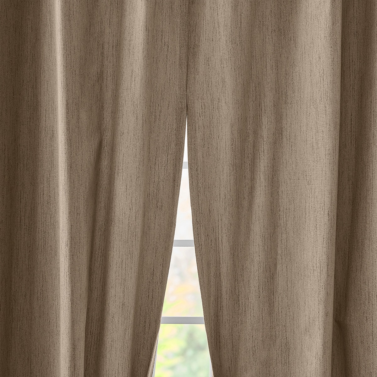 slide 6 of 6, allen + roth 84-in Simply Taupe Blackout Grommet Curtain panel pair, 1 ct