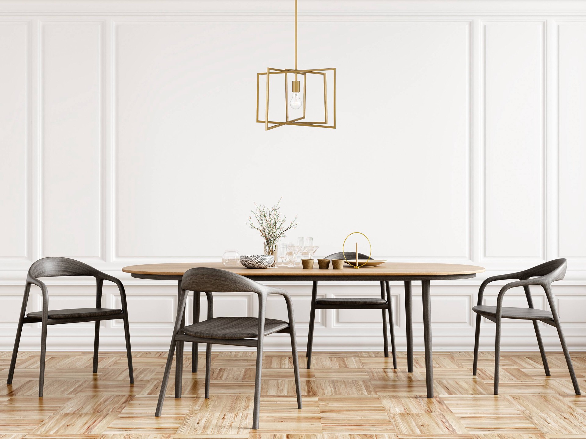 slide 4 of 6, Origin 21 Farley 1 -Light Brushed Gold Modern/contemporary Geometric Medium Hanging Pendant light, 1 ct