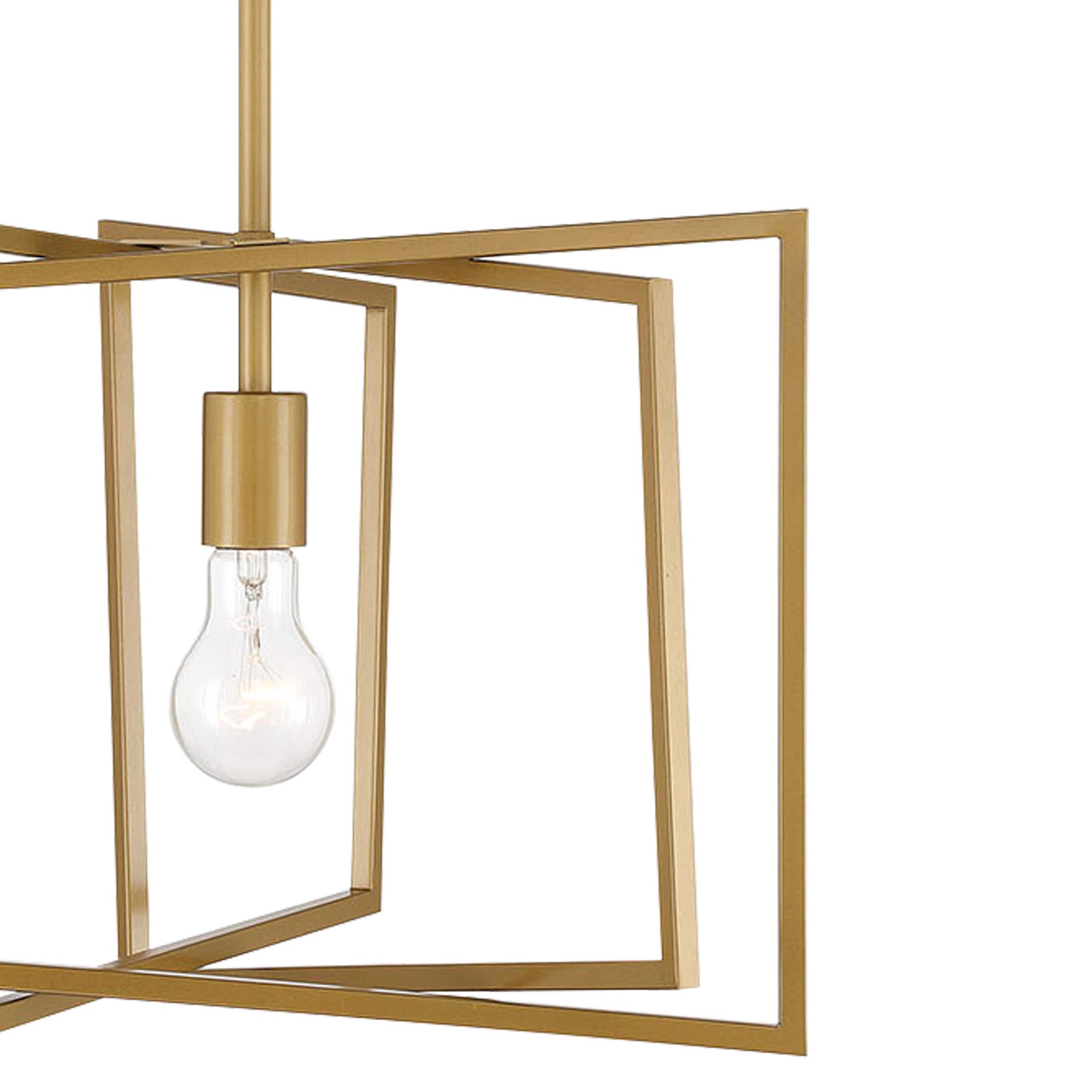 slide 3 of 6, Origin 21 Farley 1 -Light Brushed Gold Modern/contemporary Geometric Medium Hanging Pendant light, 1 ct