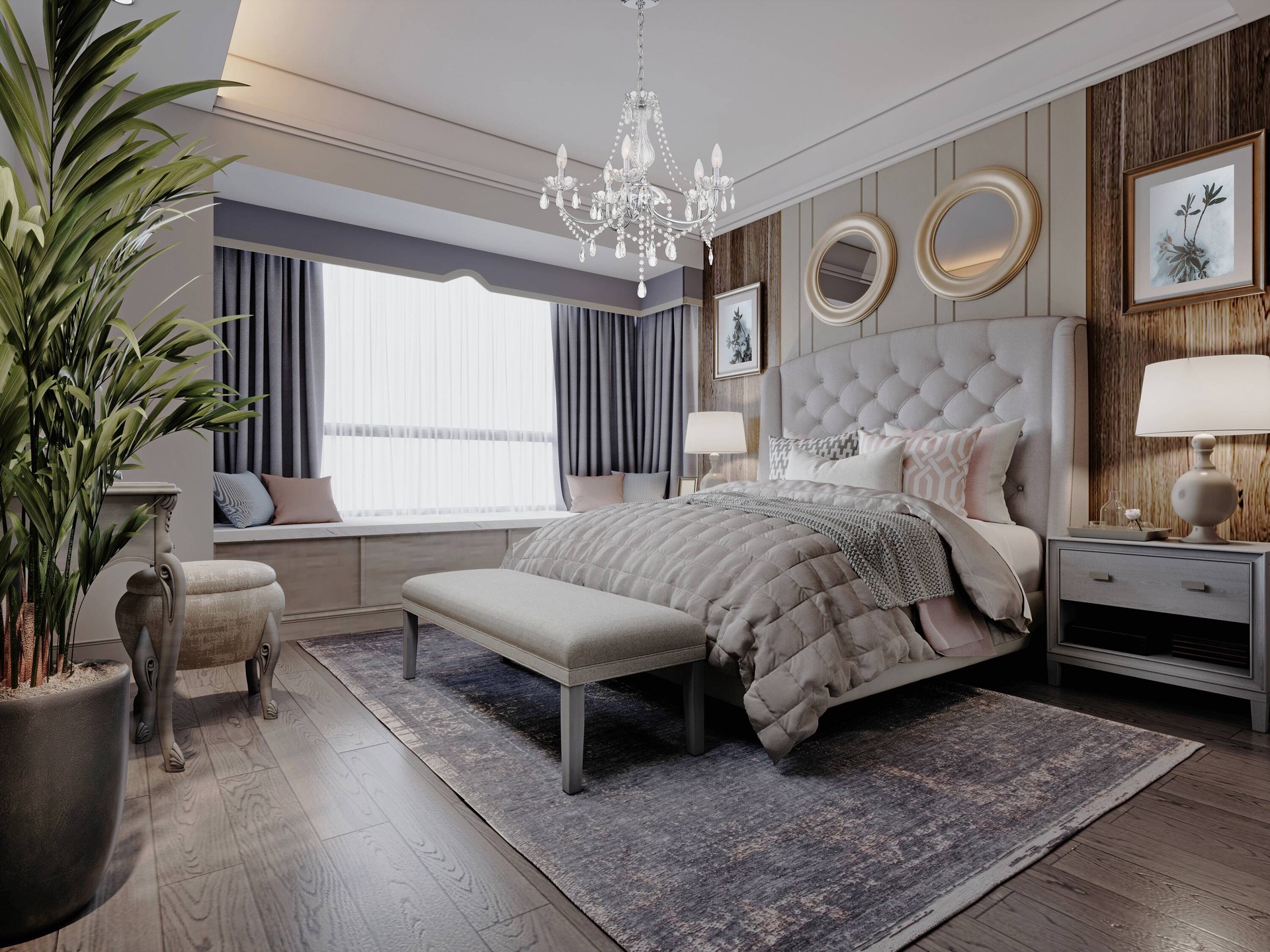 slide 6 of 6, allen + roth Brookehill 5 -Light Chrome Traditional Plug-in/Hardwired Crystal For Use in Bedrooms, Dining Rooms, Foyers, Kitchens, Living Rooms Chandelier, 1 ct