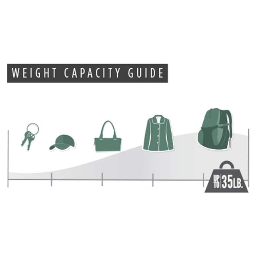 slide 3 of 6, allen + roth 1 -Hook 3.0315-in x 4.6063-in H Satin Nickel Decorative Wall Hook ( 25-lb Capacity), 1 ct