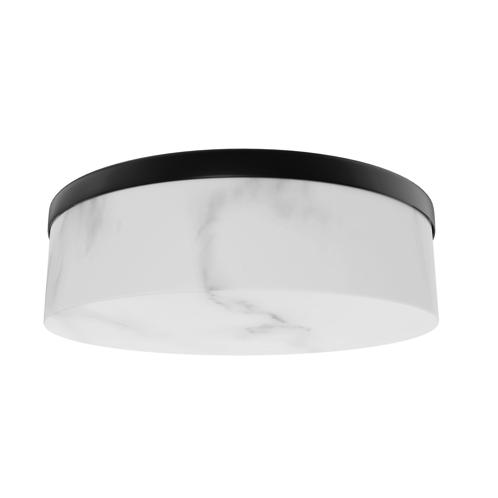 slide 6 of 6, allen + roth Newman 1 -Light 12-in Matte Black Indoor/Outdoor Integrated LED Flush Mount Light, 1 ct