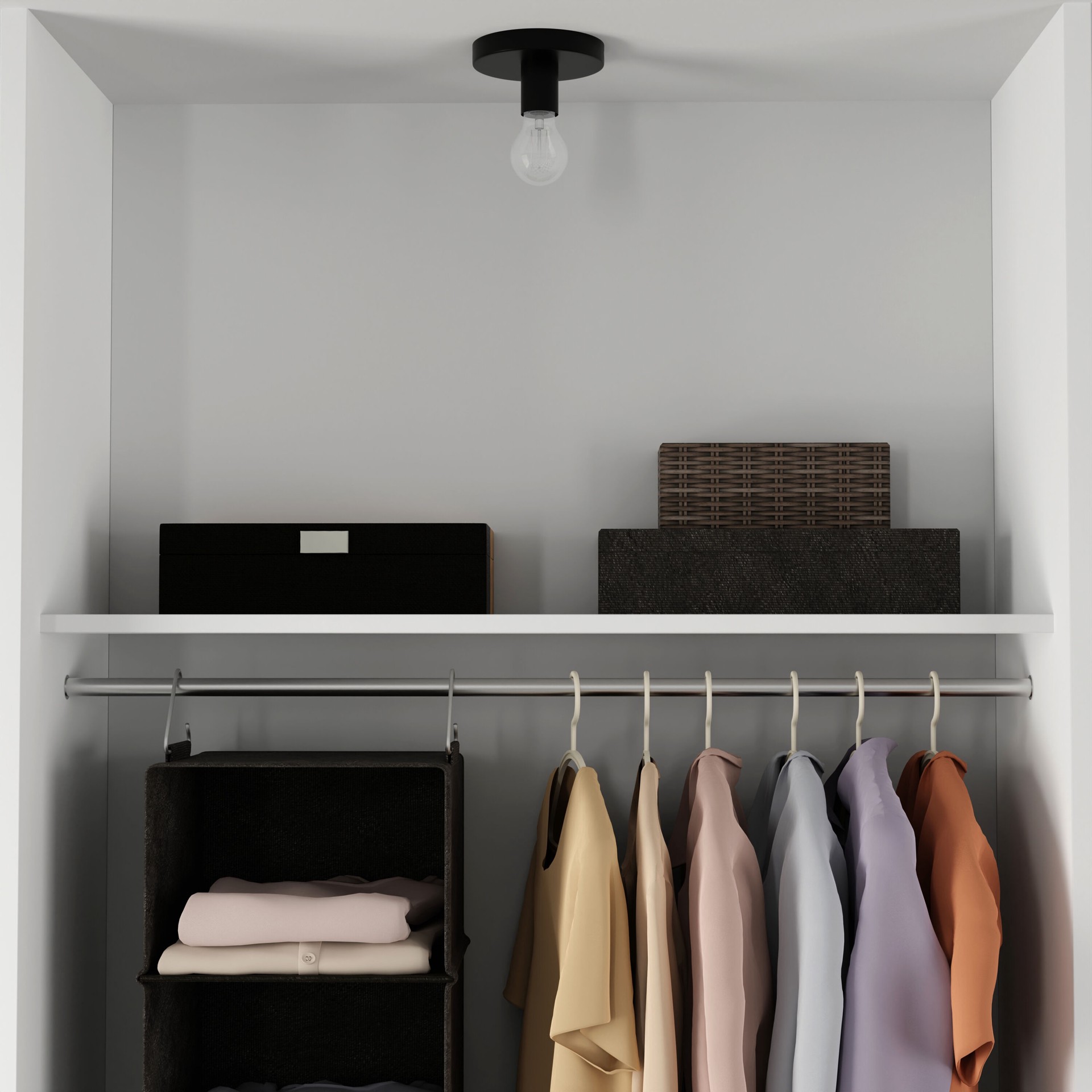 slide 5 of 6, Project Source 1 -Light 6-in Matte Black Flush Mount Light, 1 ct