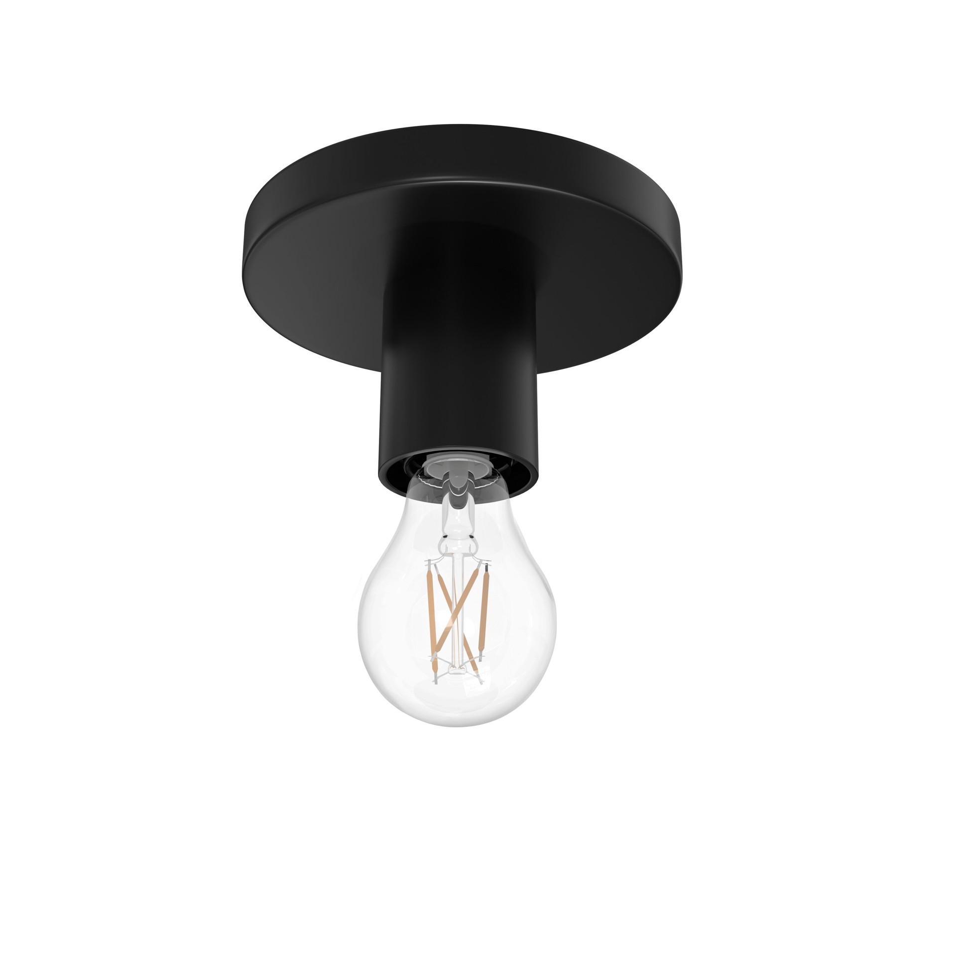 slide 6 of 6, Project Source 1 -Light 6-in Matte Black Flush Mount Light, 1 ct