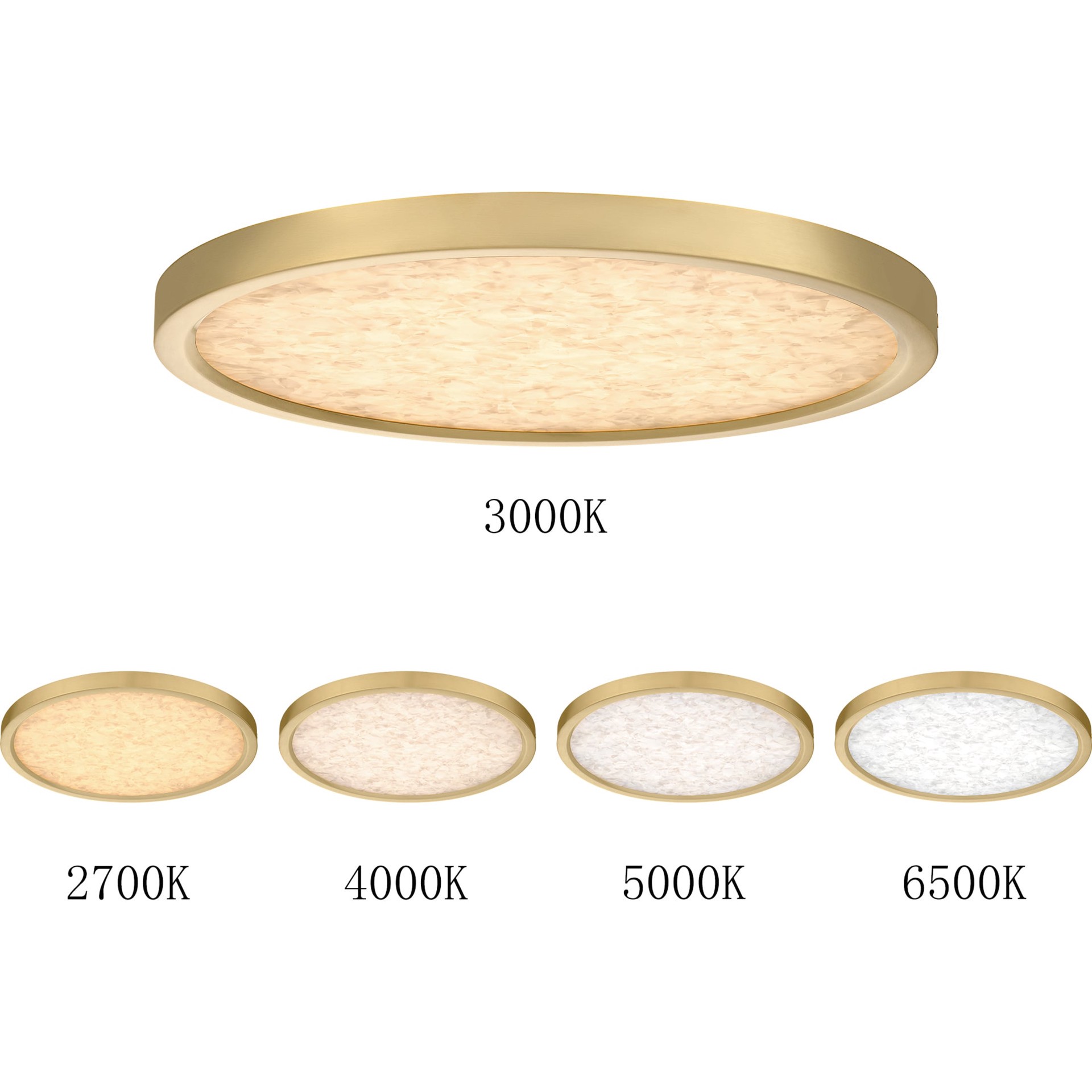 slide 6 of 6, Origin 21 Edyn 15-in Brushed Gold Integrated LED Flush Mount Light, 1 ct