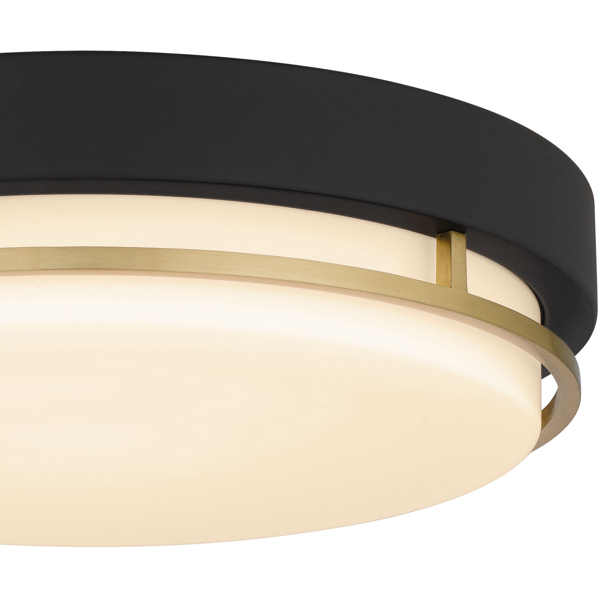 slide 5 of 6, allen + roth Brewer 14-in Matte Black Integrated LED Flush Mount Light, 1 ct